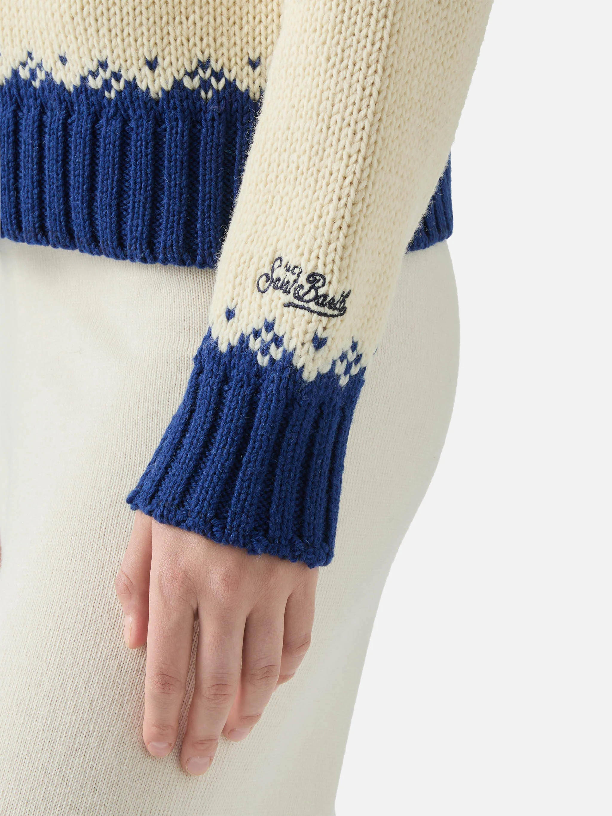 Kyla wool sweater with fair-isle jacquard and Apres Ski Lover embroidery - Image 5