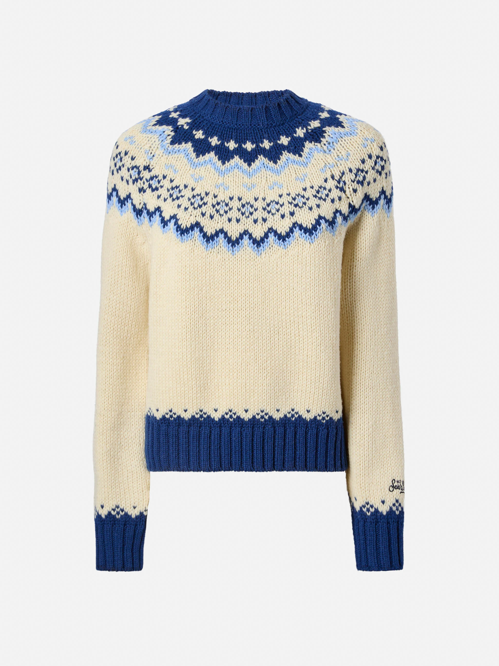Kyla wool sweater with fair-isle jacquard and Apres Ski Lover embroidery - Image 6