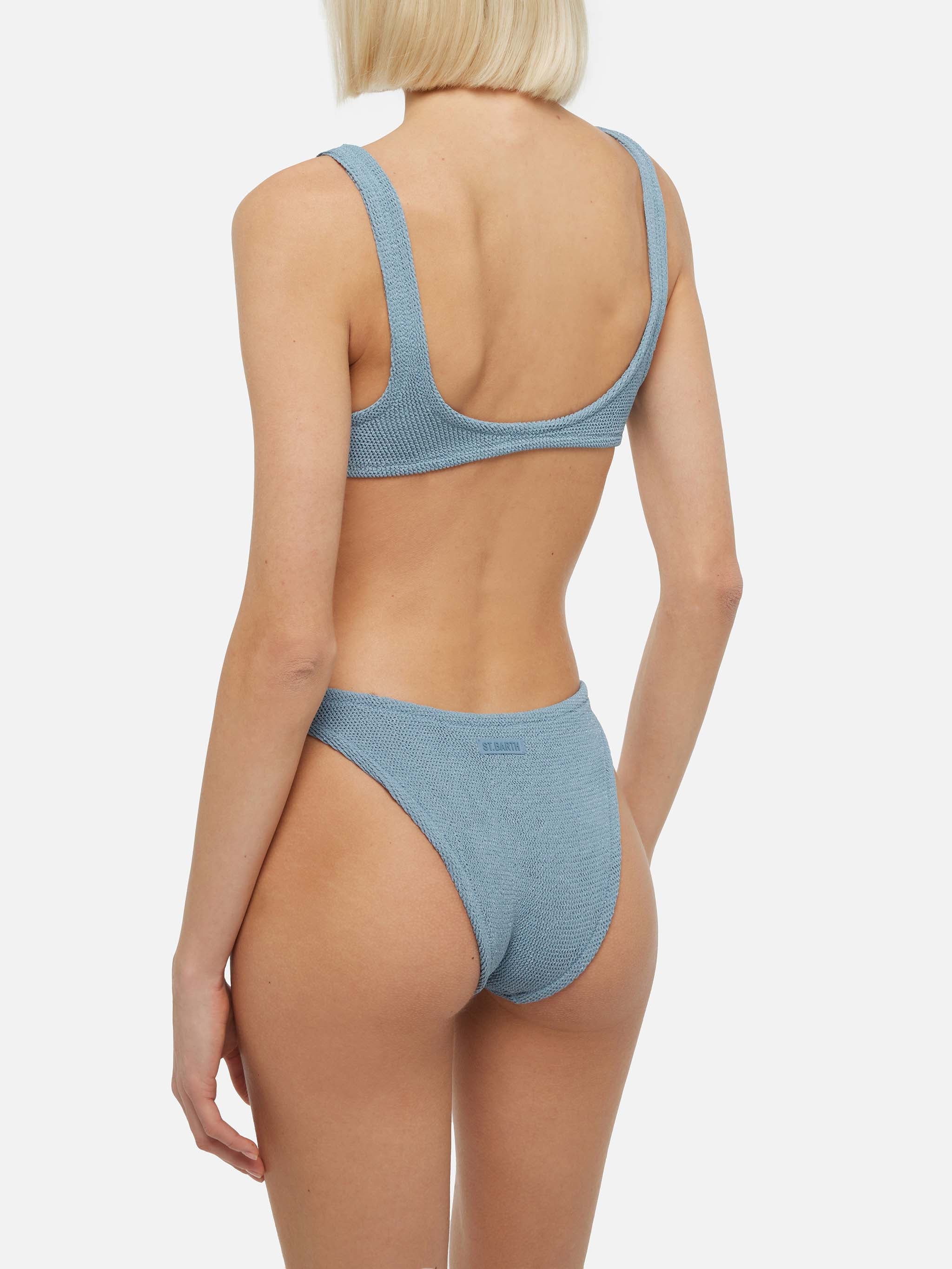 Laurel crinkle lurex silver cut-out one-piece swimsuit - Image 4