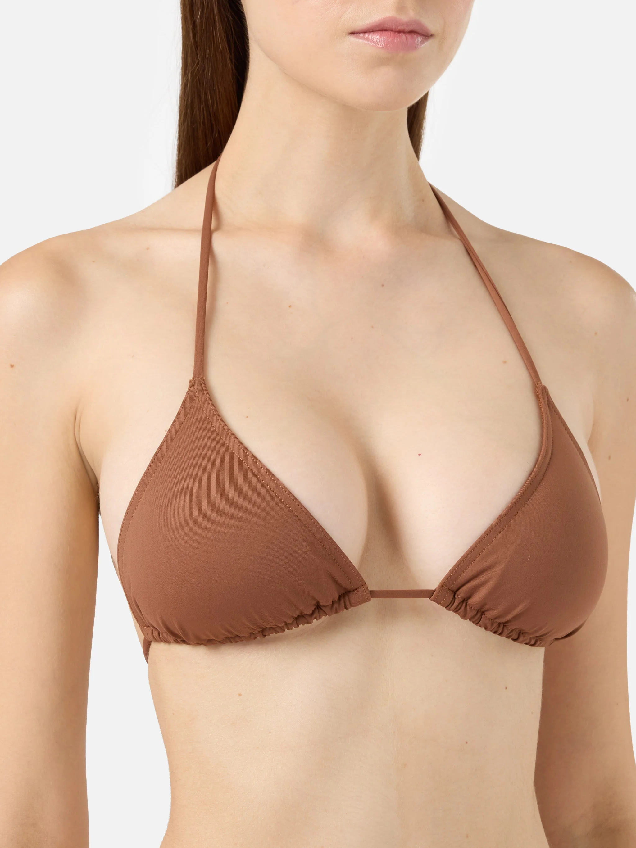 Leah brown triangle top swimsuit - Image 2