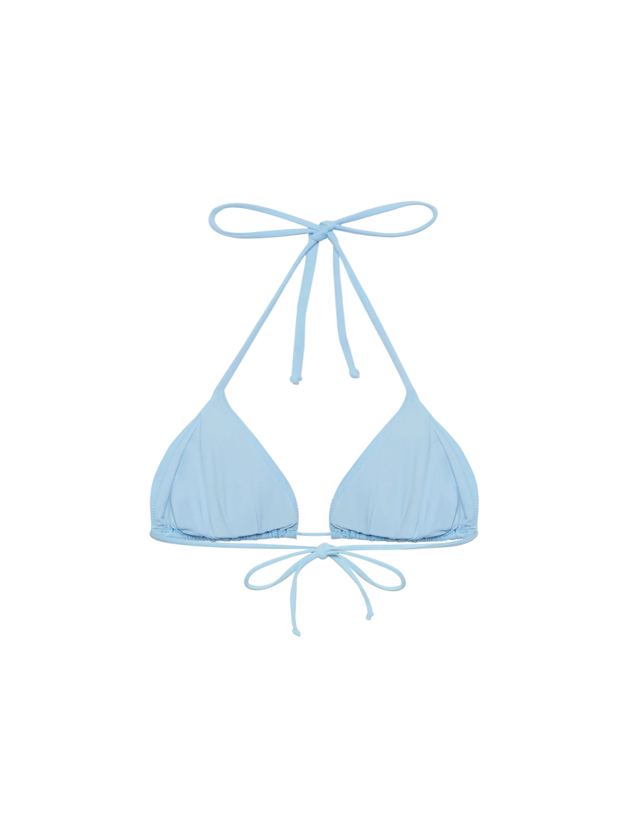 Leah light blue triangle top with striped rhinestone embellishment - Image 2