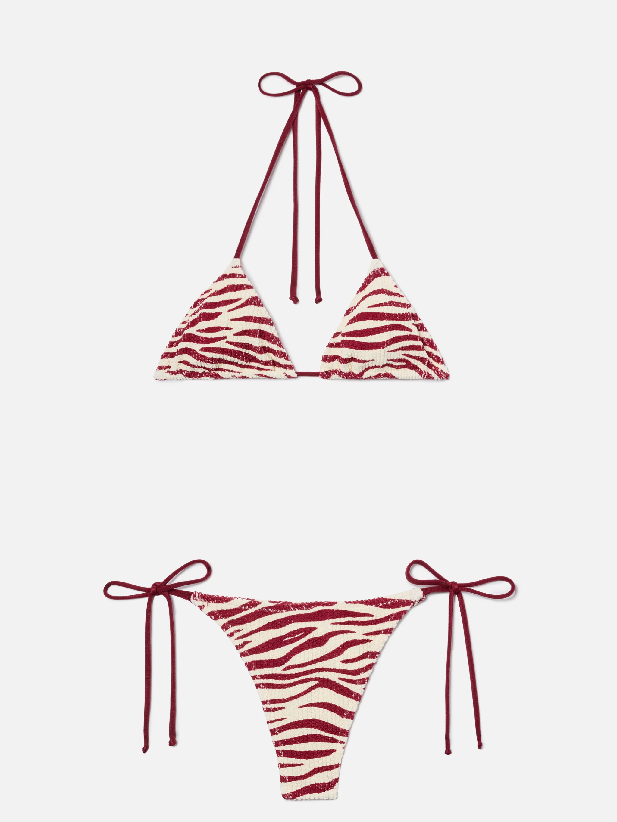Leah Norah zebra print crinkle bikini