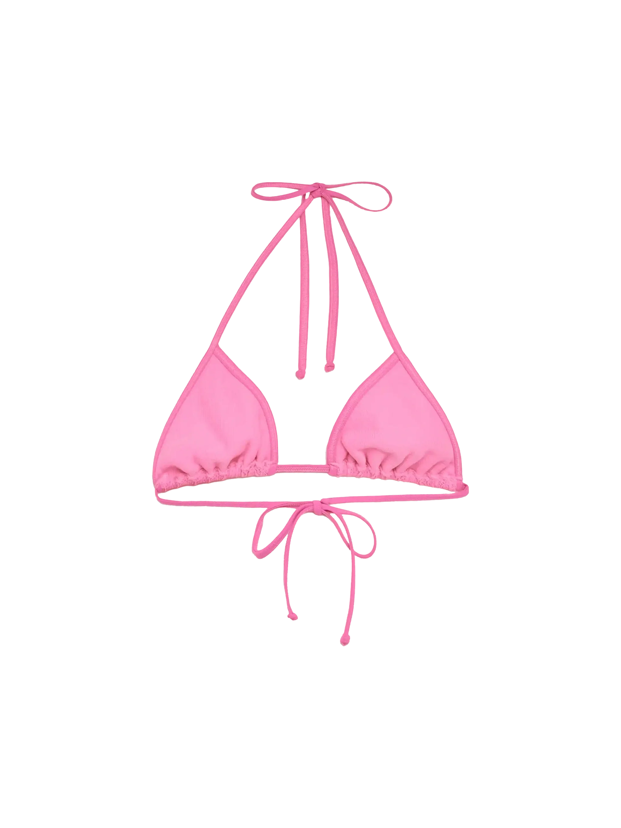 Leah pink crinkle triangle top - Image 2