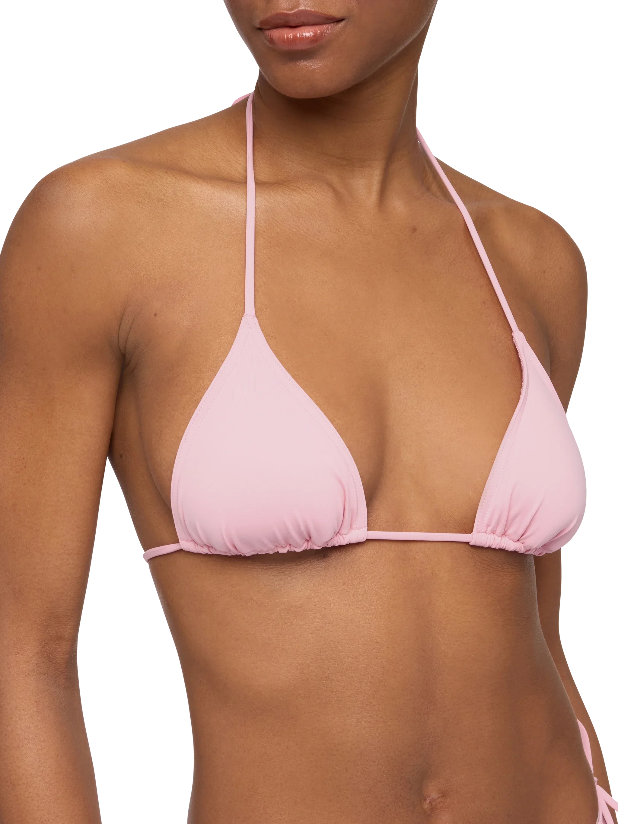 Leah pink triangle top swimsuit - Image 3