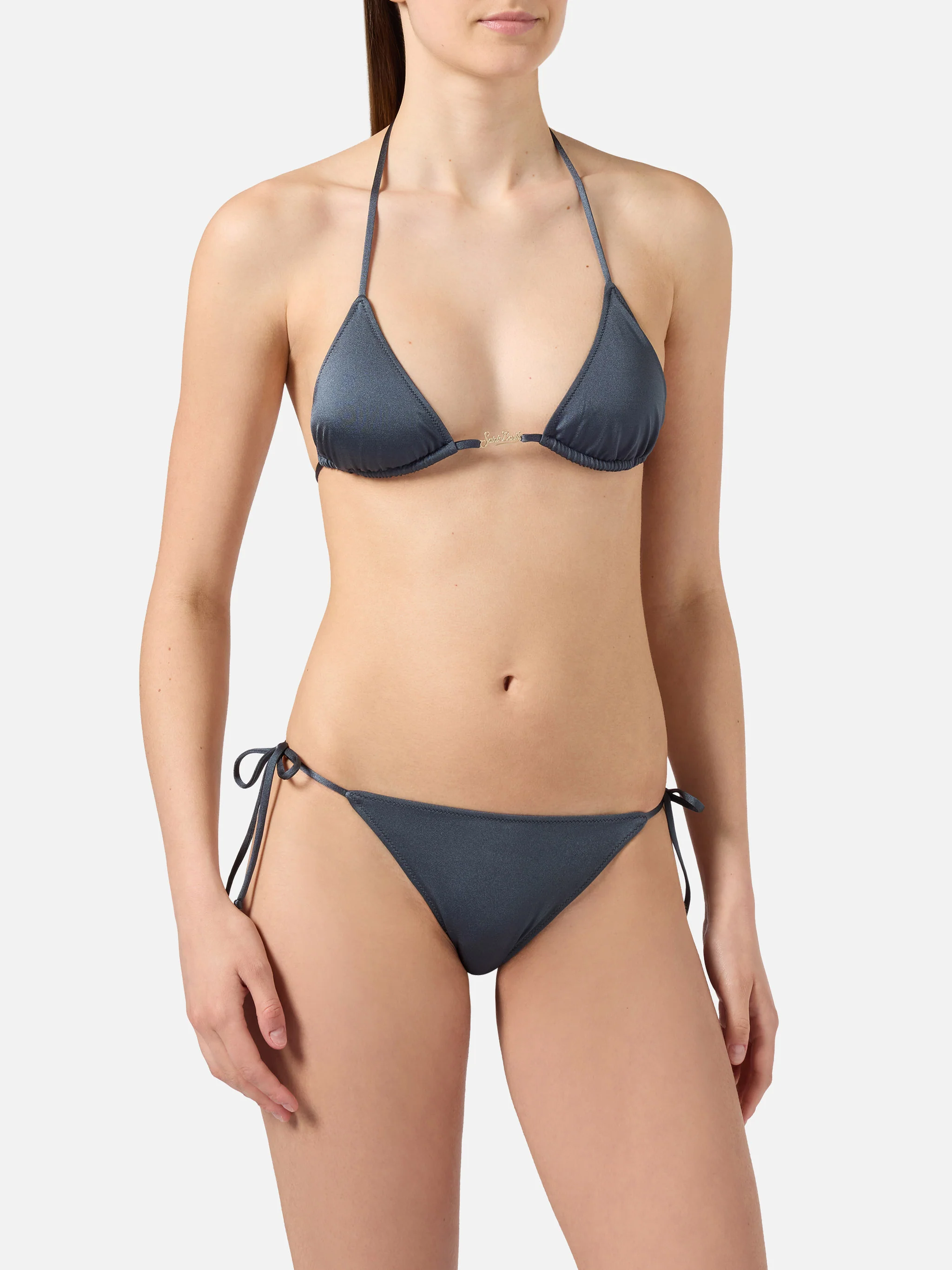 Leah Plate Marielle Plate grey glossy finish bikini - Image 2