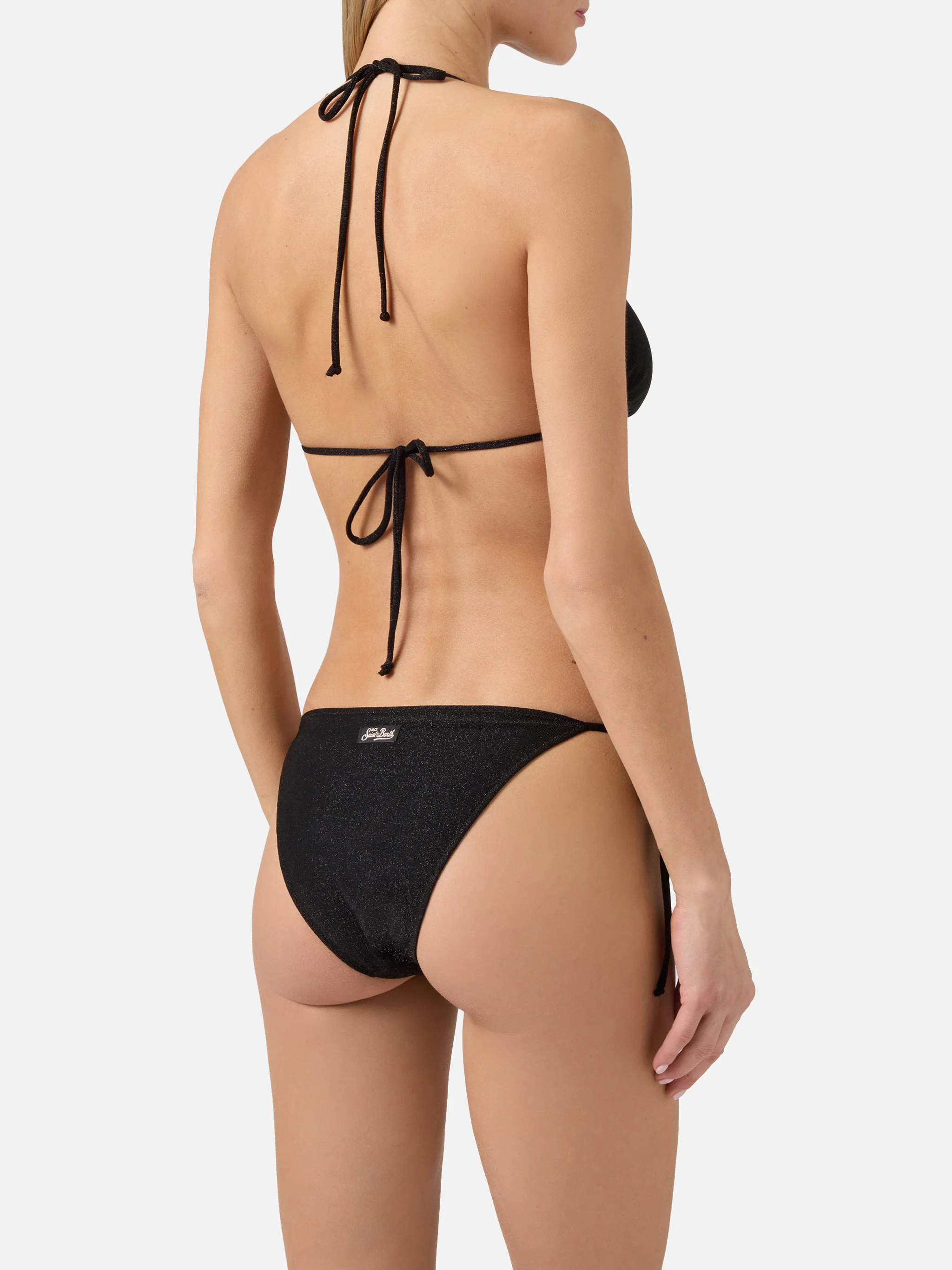 Leah Teen black lurex triangle bikini - Image 4