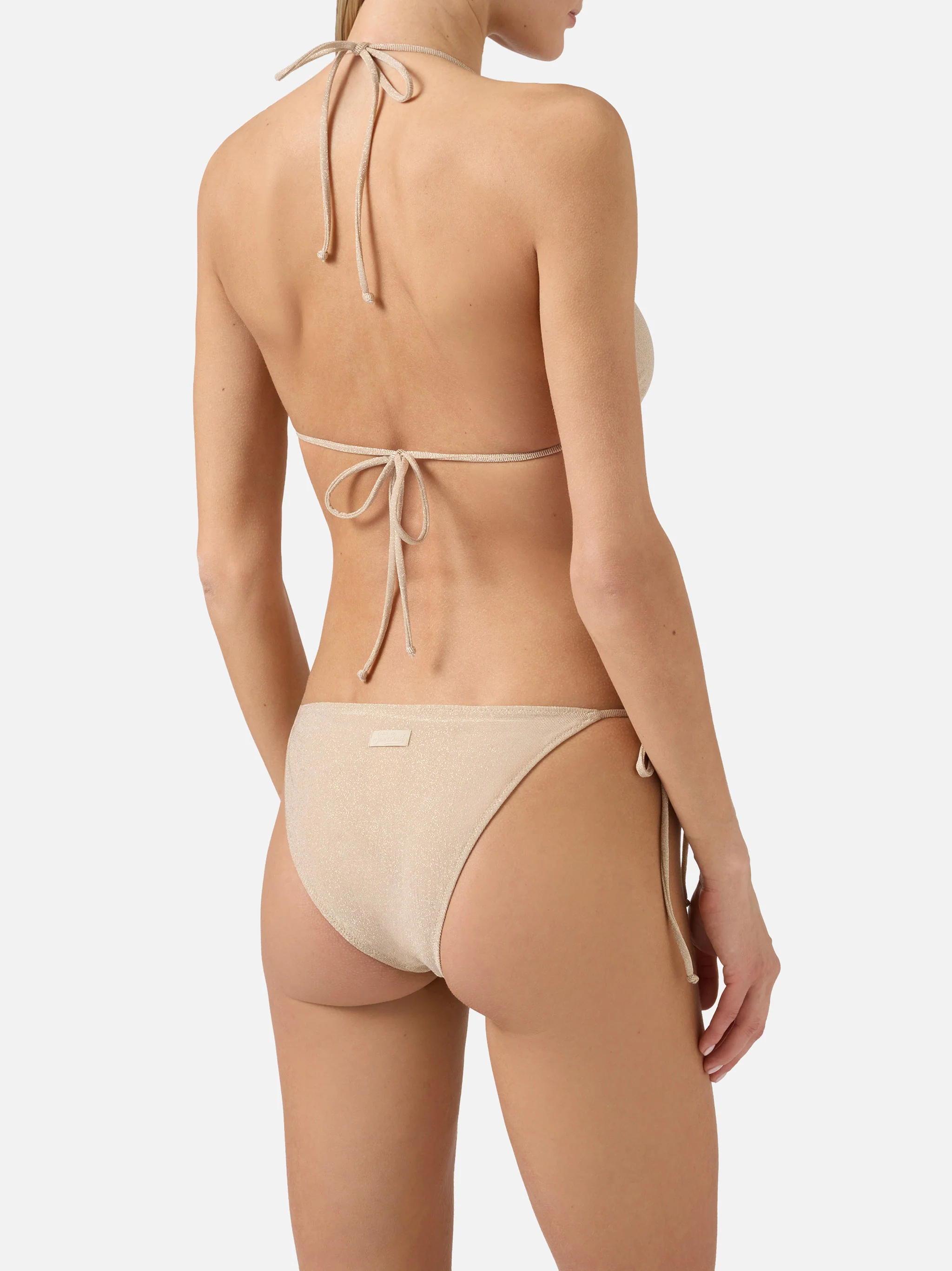 Leah Teen gold lurex triangle bikini - Image 4