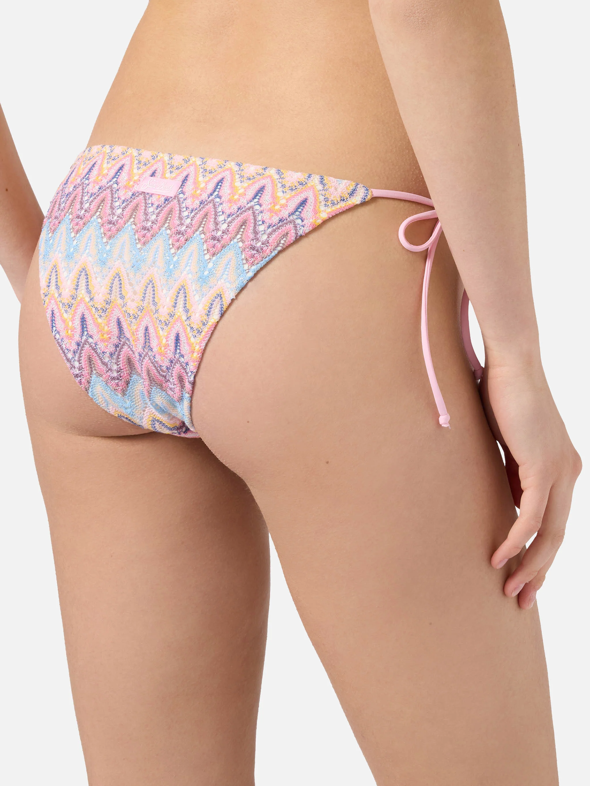 Leah Teen multicolor raschel bikini in shades of pink - Image 5
