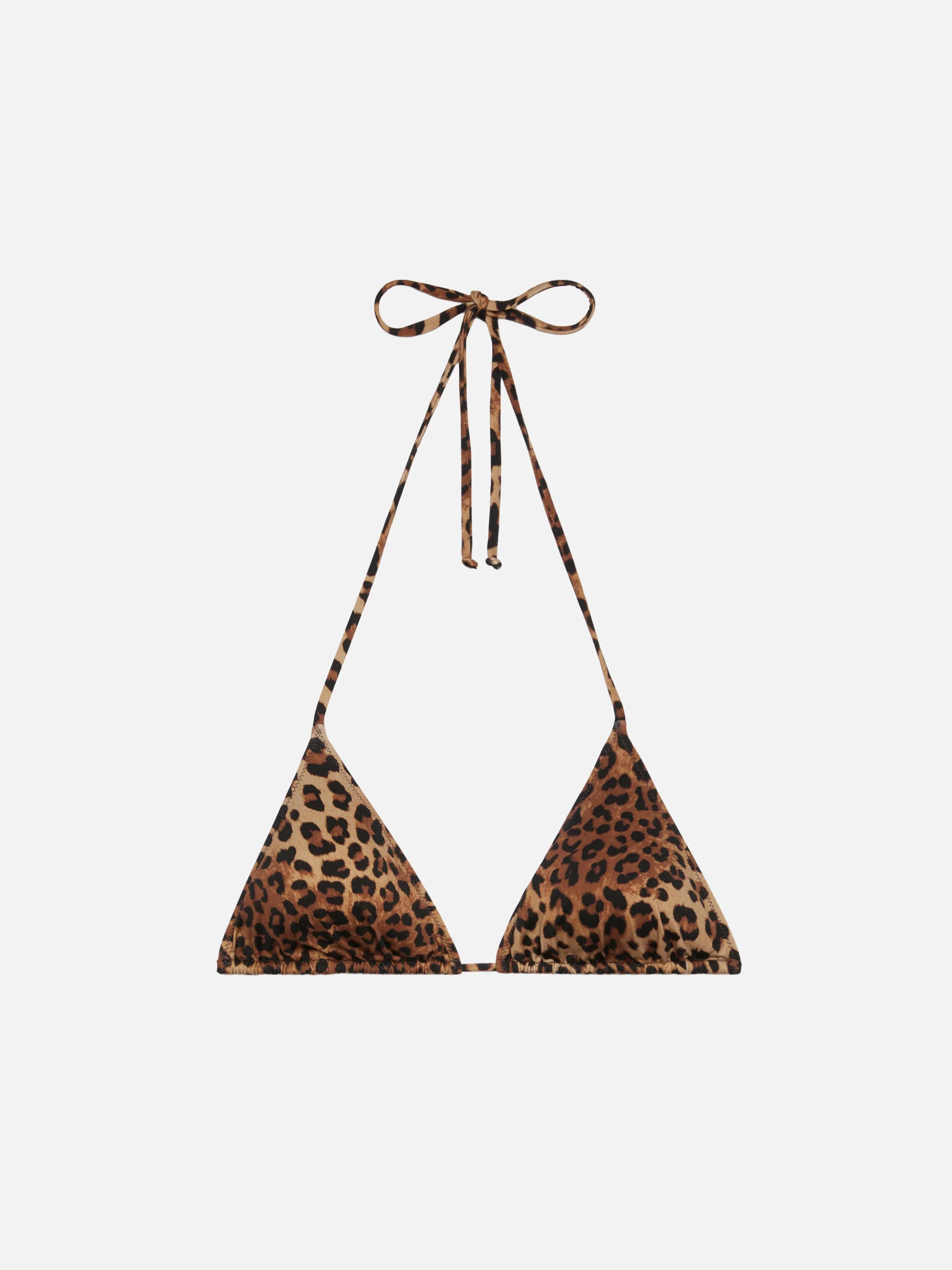 Leah triangle top swimsuit with animalier print