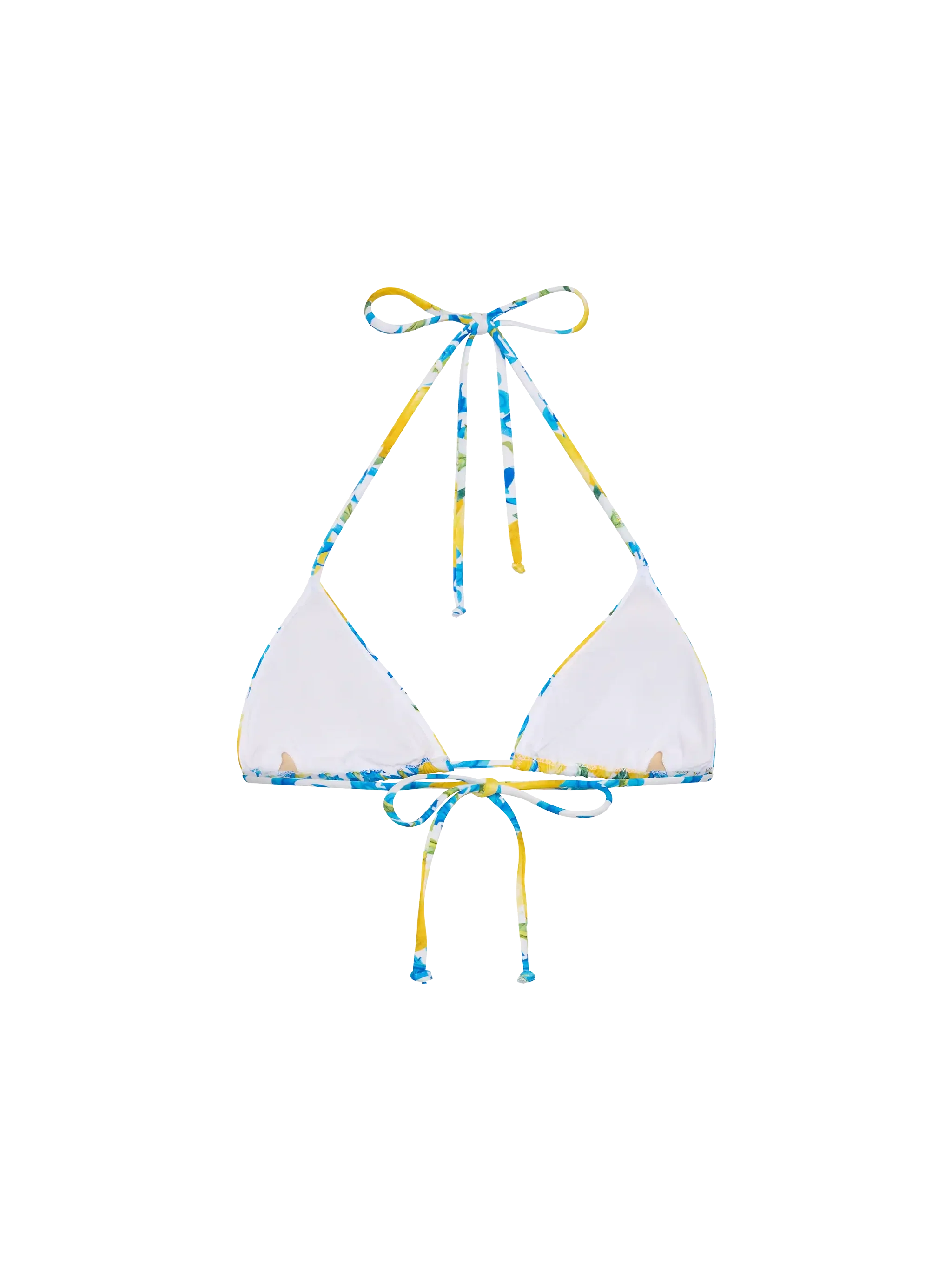 Leah triangle top swimsuit with majolica print - Image 2