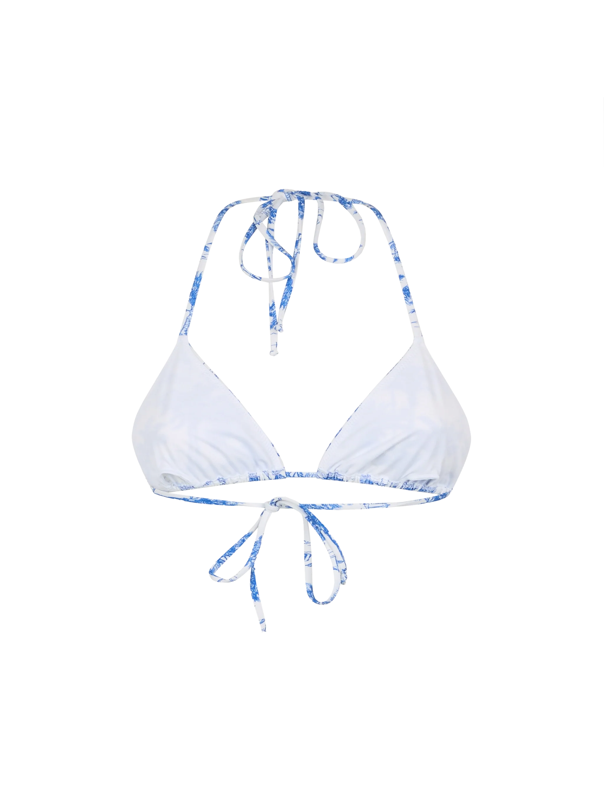 Leah triangle top swimsuit with toile de jouy print - Image 2