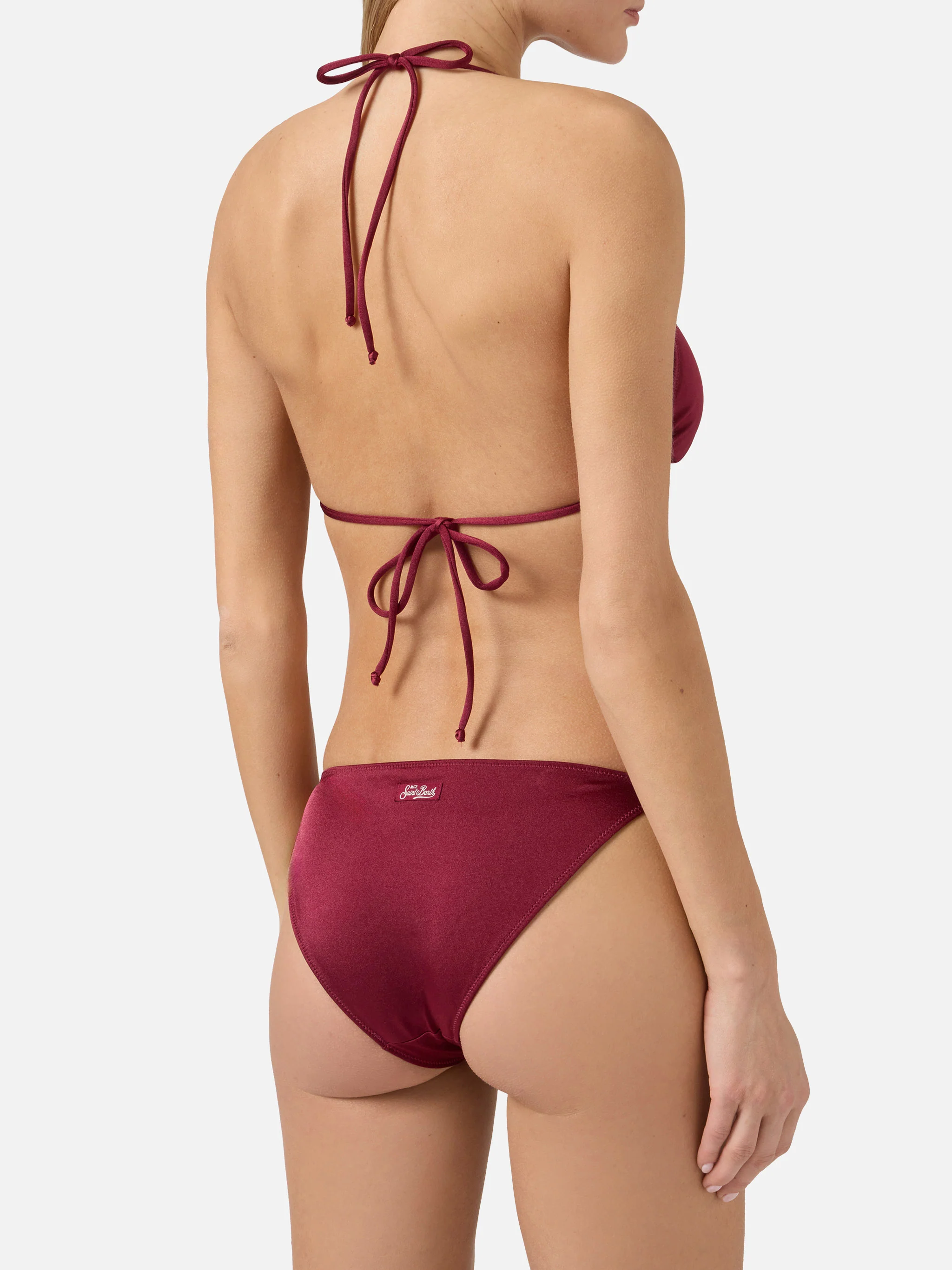 Leah Virgo red glossy finish bikini with charms - Image 4