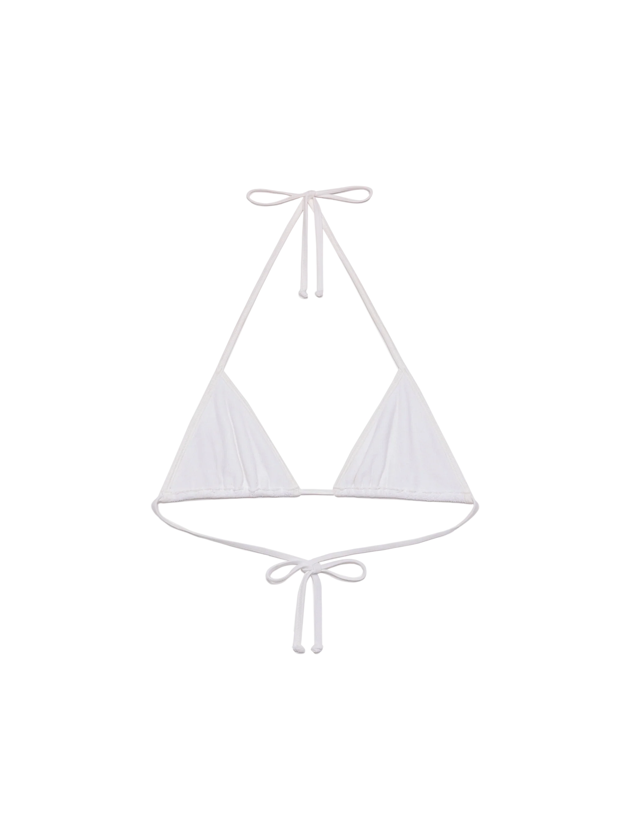 Leah white crinkle triangle top - Image 2