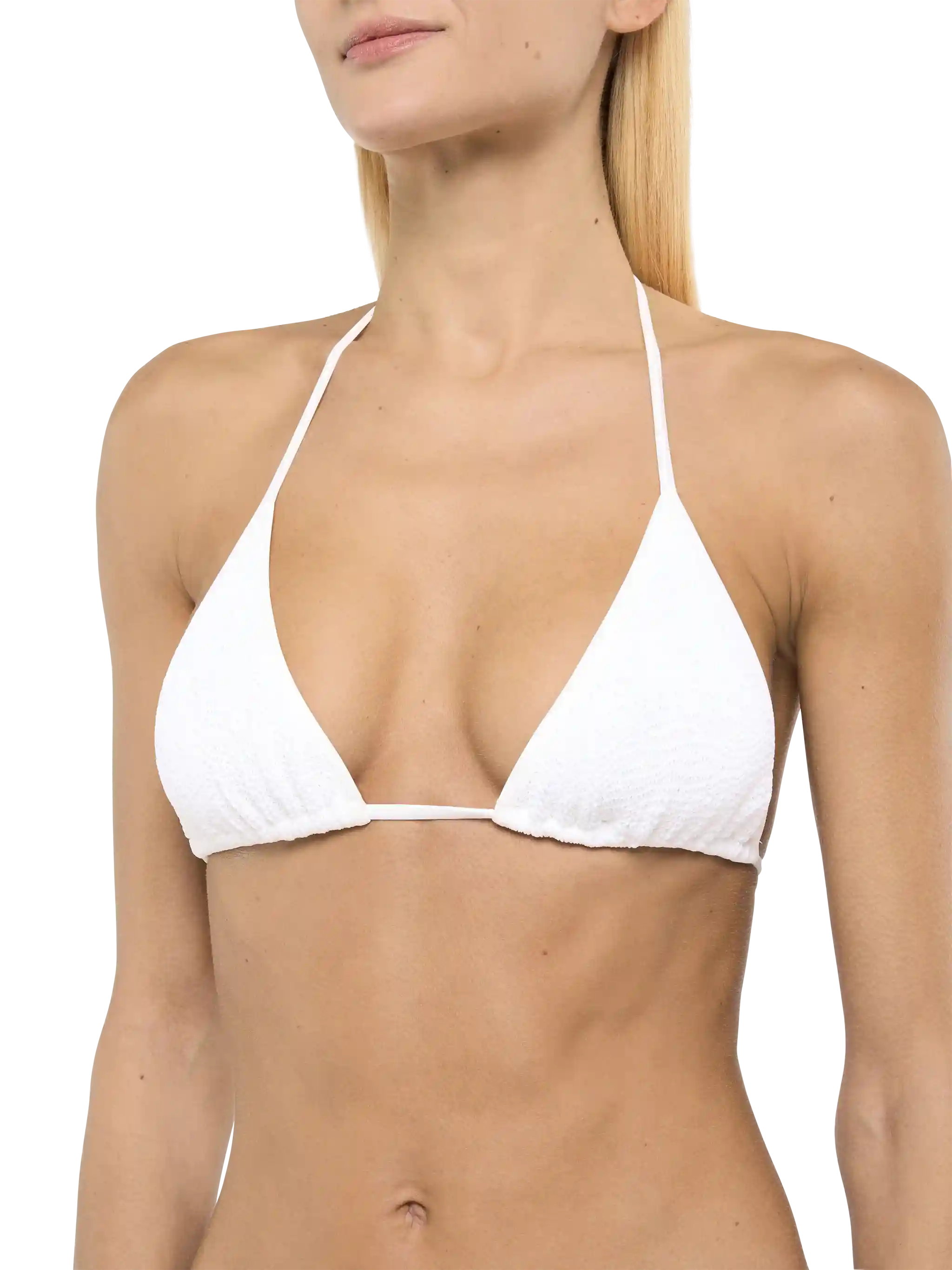 Leah white crinkle triangle top - Image 3