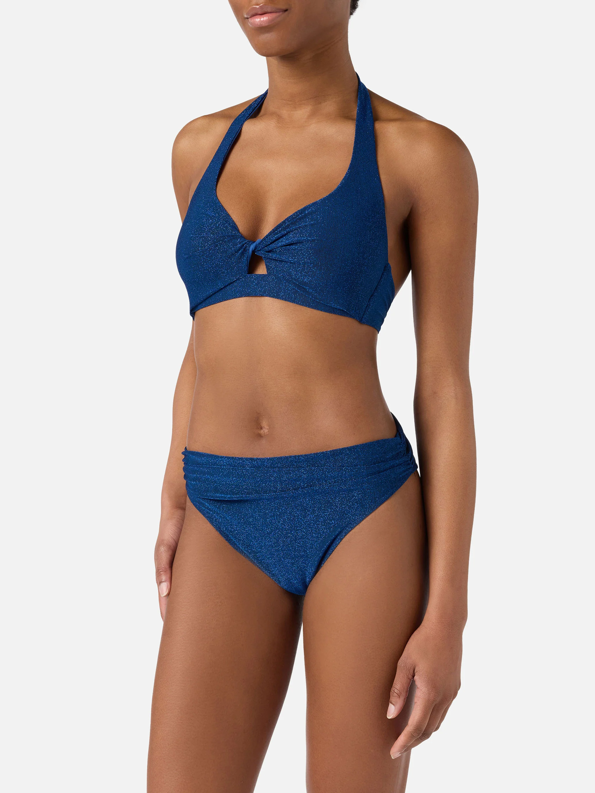 Leda Sugar navy blue lurex bikini - Image 2