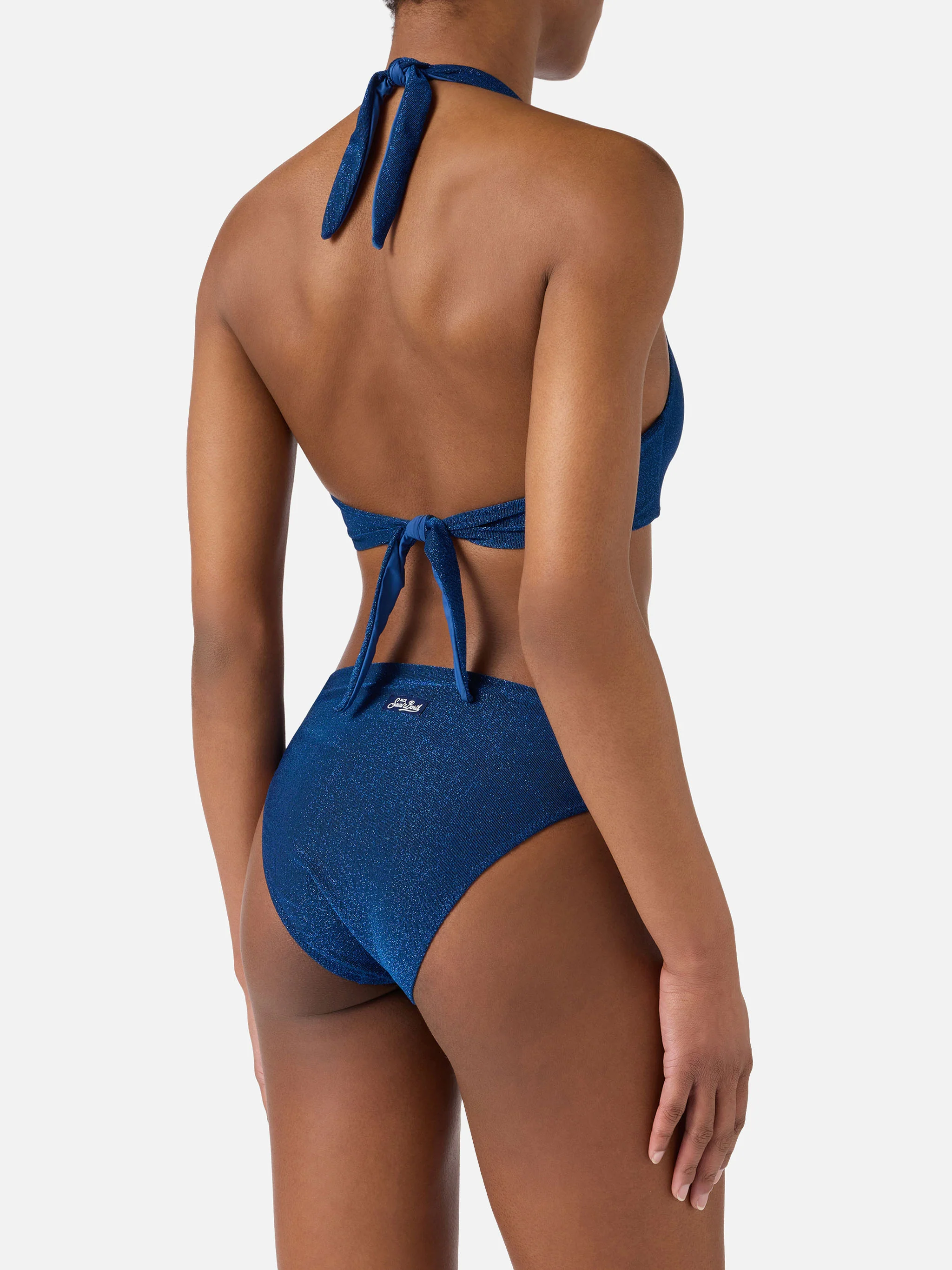 Leda Sugar navy blue lurex bikini - Image 4