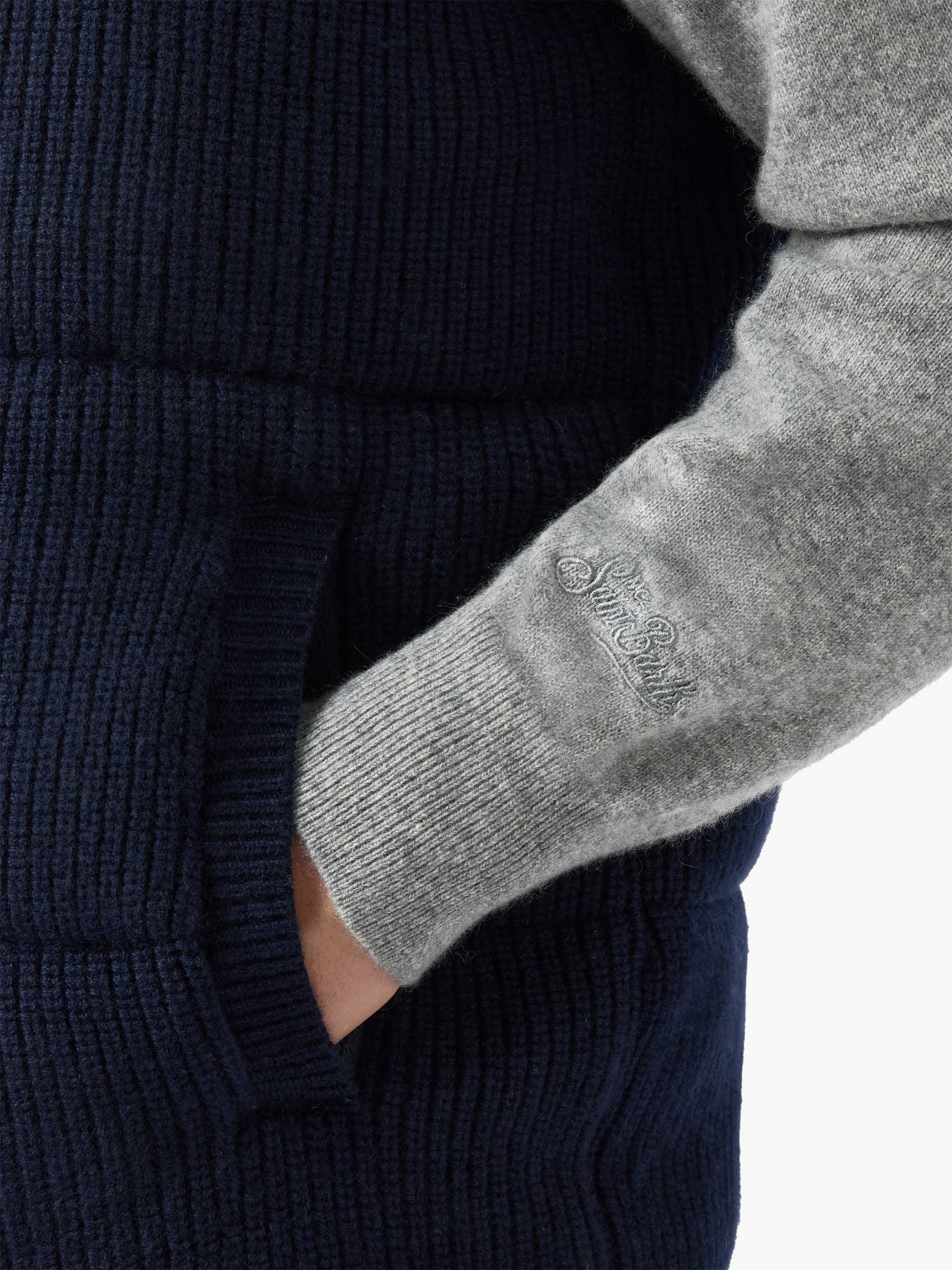 Leeds Knit padded gilet in blue - Image 4