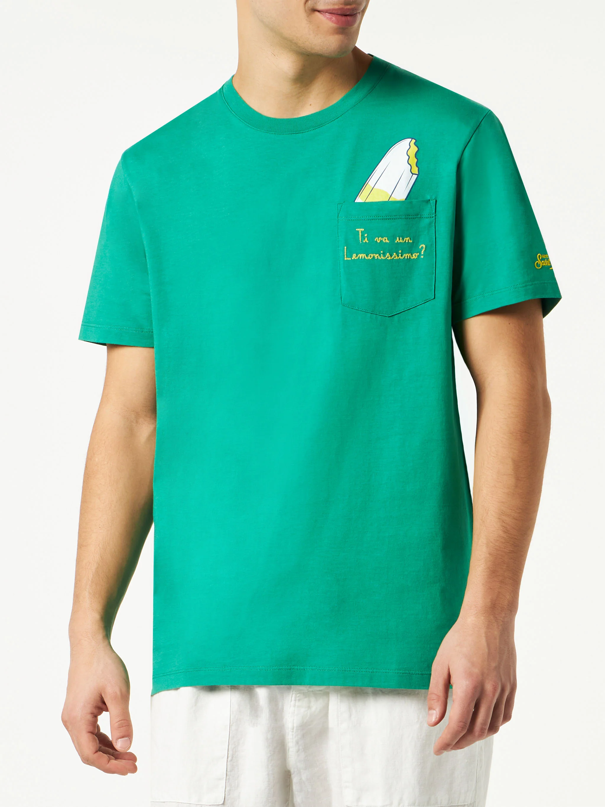 cotton t-shirt with Ti va un Lemonissimo? embroidery | ALGIDA® SPECIAL EDITION - Image 3