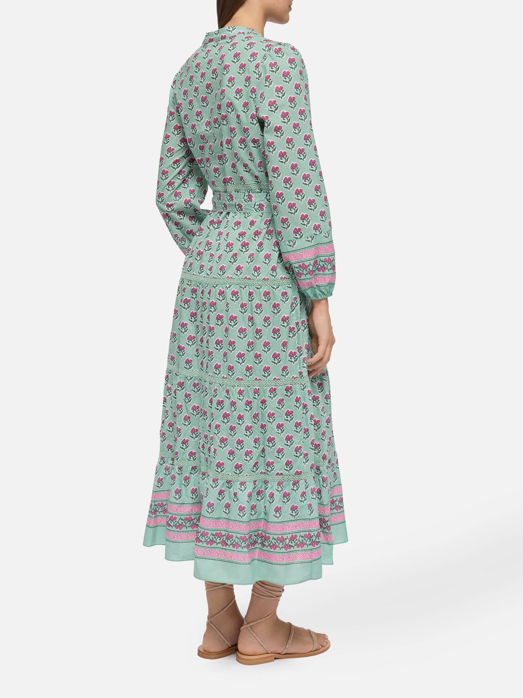 Leyde cotton maxi dress with floral print - Image 3