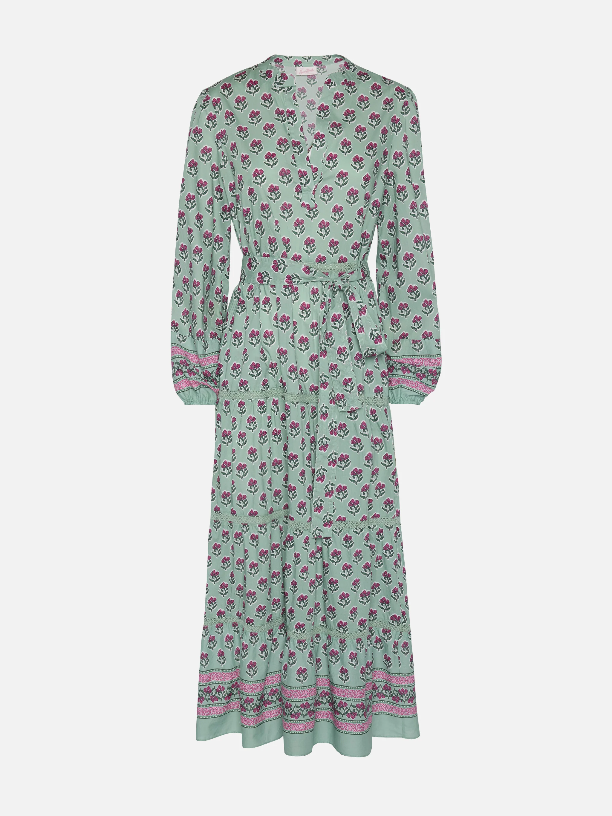 Leyde cotton maxi dress with floral print - Image 4