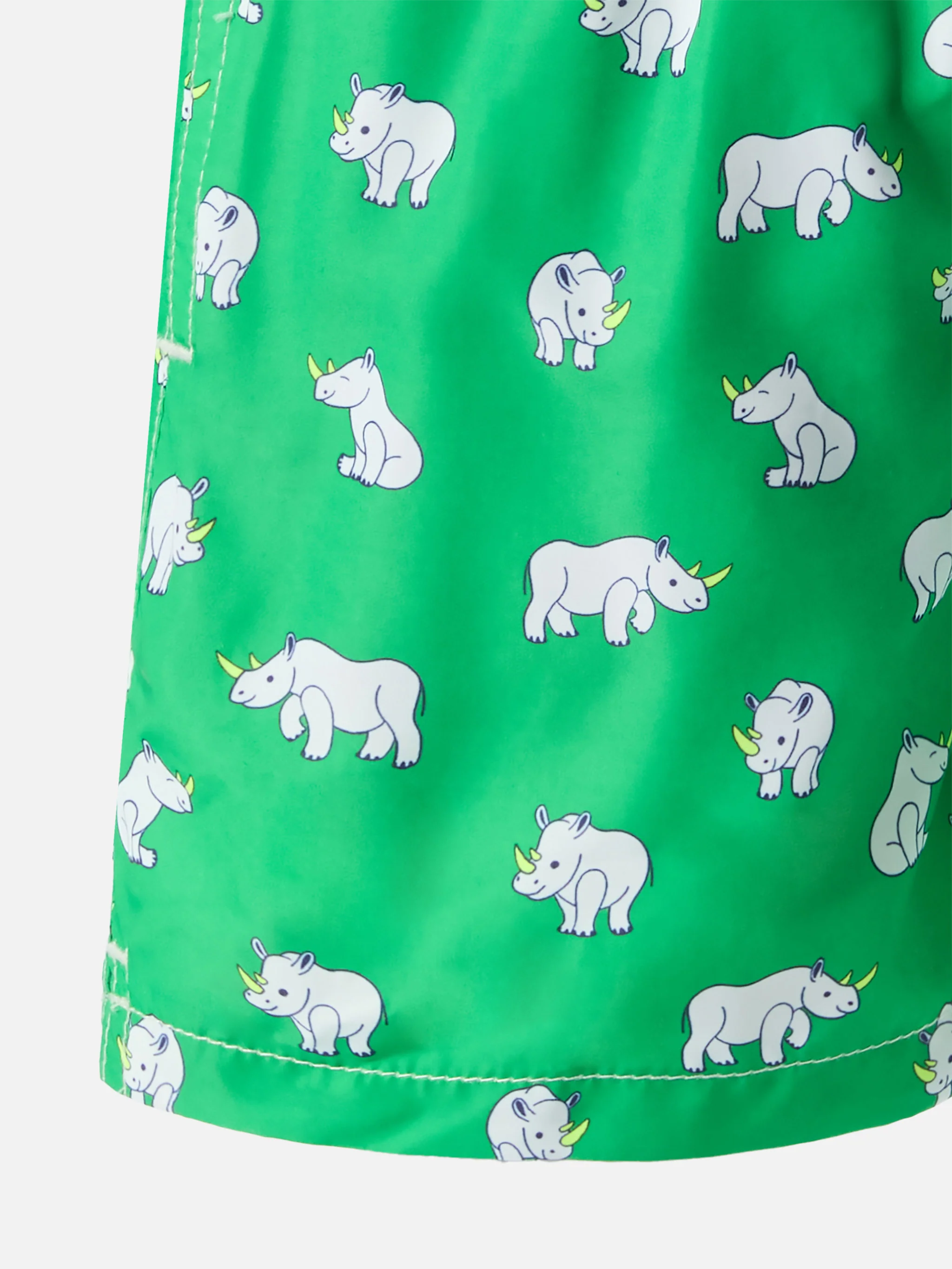 Lghtweight fabric swim-shorts Jean Lighting with rhino print - Image 3