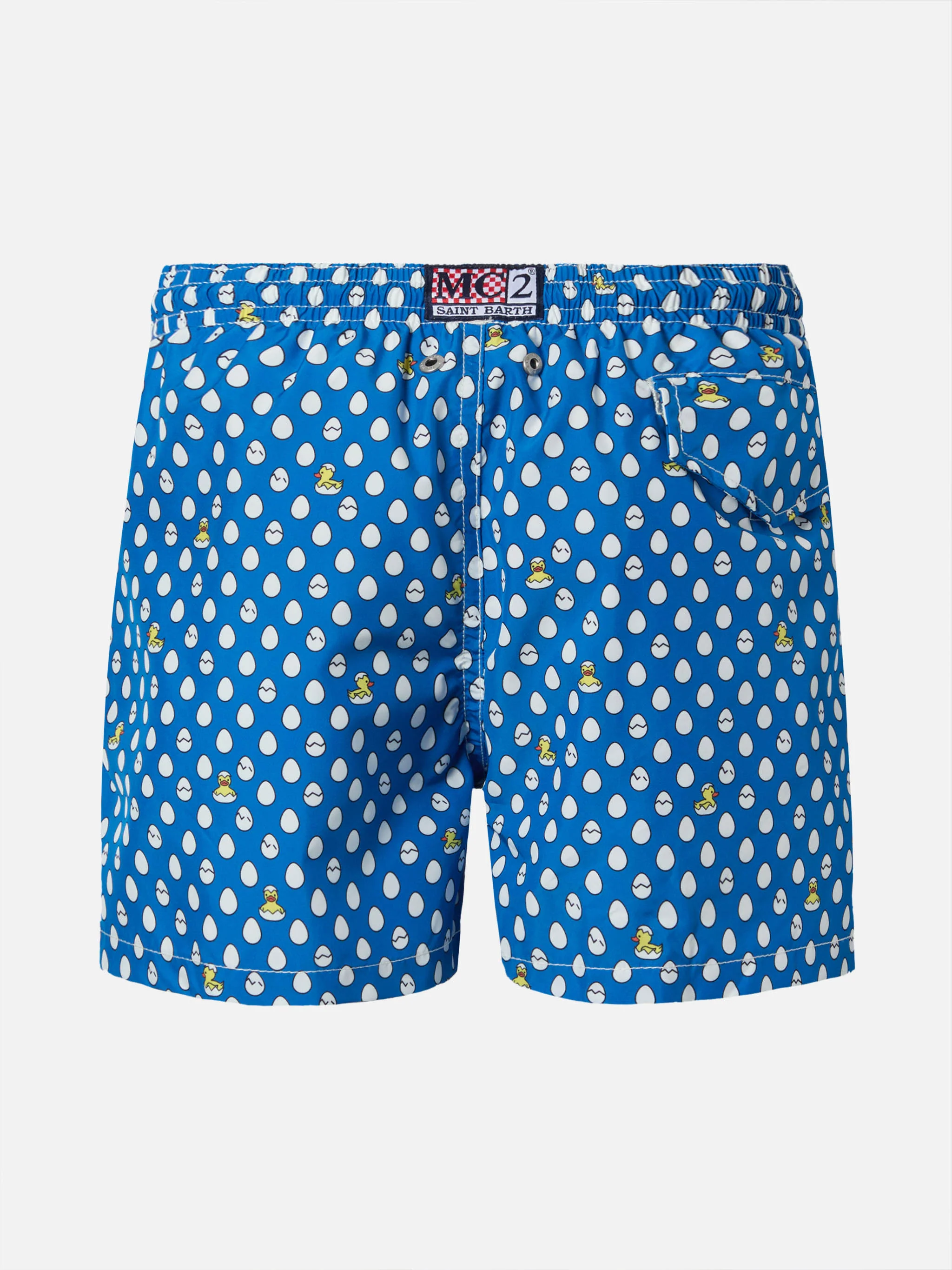 Lightweight fabric swim-shorts Jean with ducky eggs print - Image 2