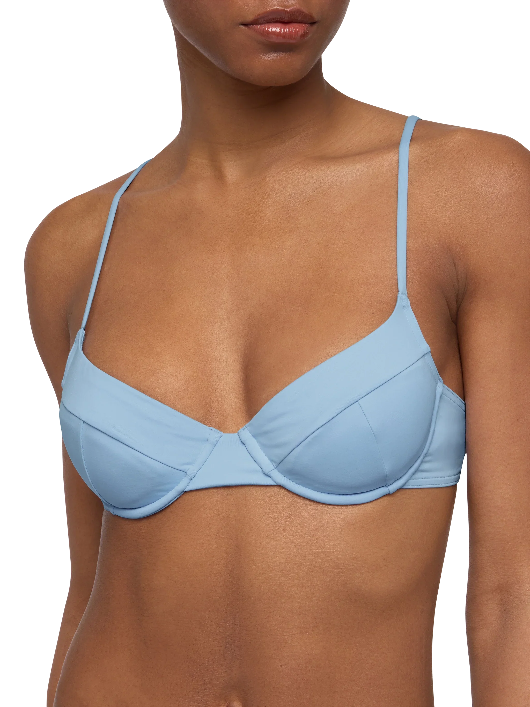 Bea Lido light blue bikini with underwired bralette top and classic briefs - Image 5