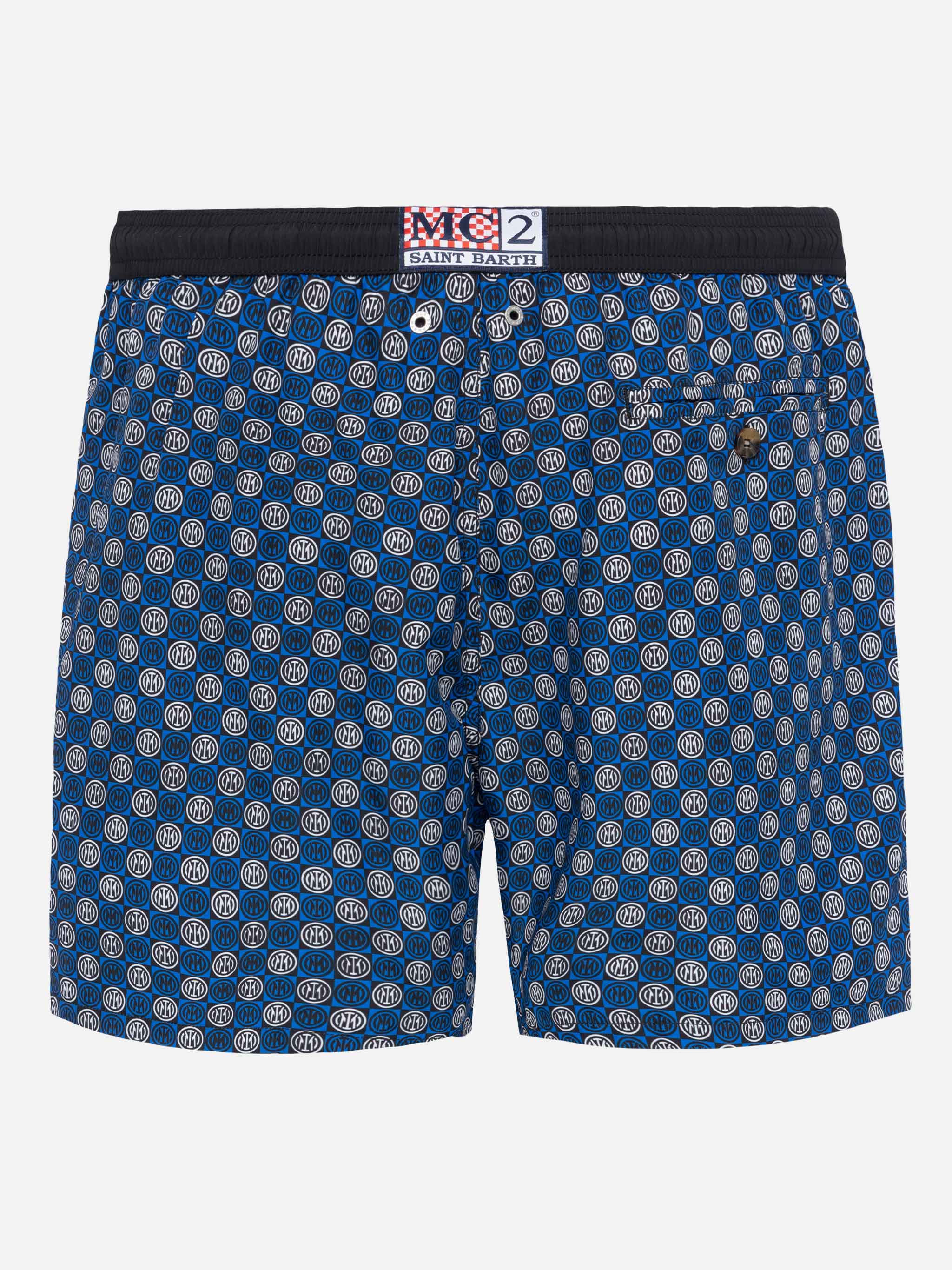 Lightweight fabric swim shorts Lighting with Inter print | INTER FC SPECIAL EDITION - Image 2