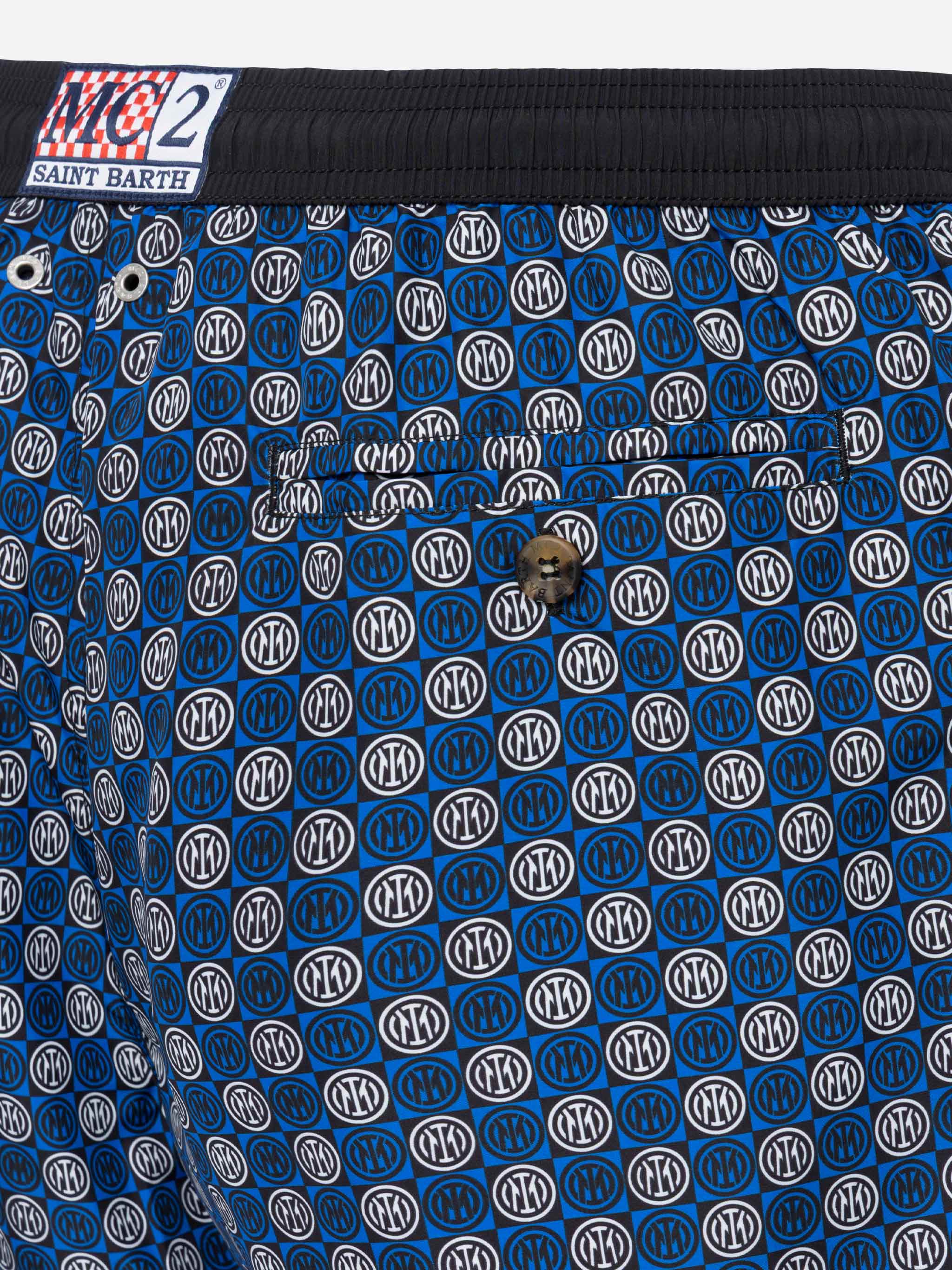 Lightweight fabric swim shorts Lighting with Inter print | INTER FC SPECIAL EDITION - Image 4