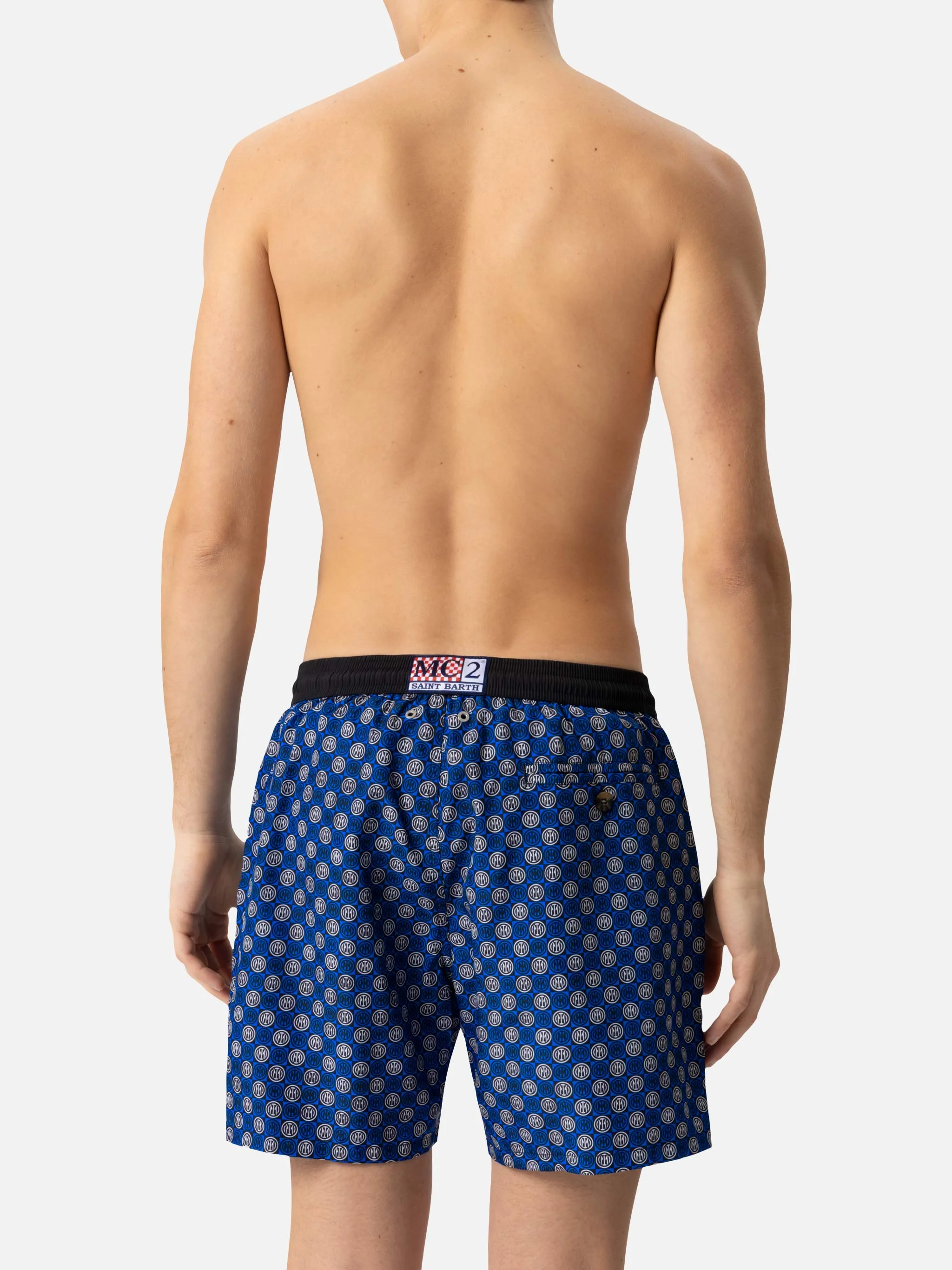 Lightweight fabric swim shorts Lighting with Inter print | INTER FC SPECIAL EDITION - Image 6
