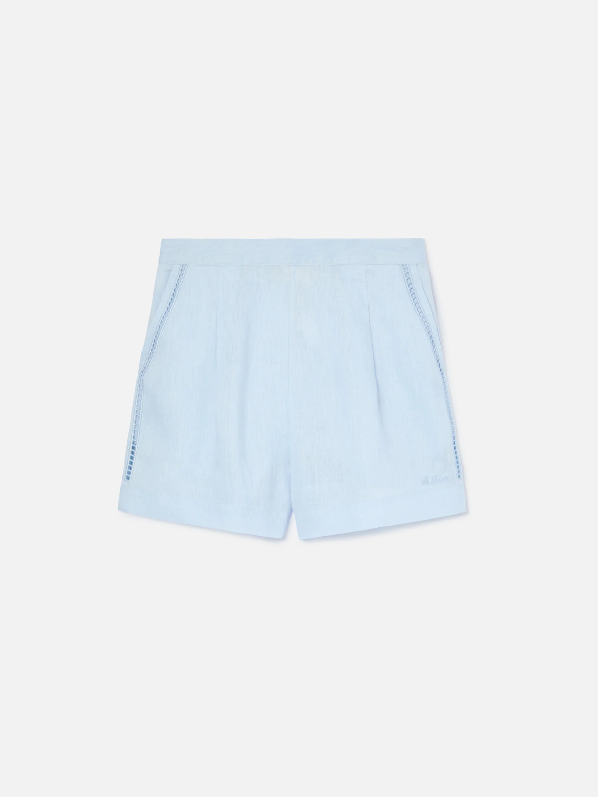 Light blue Amani linen shorts - Image 5