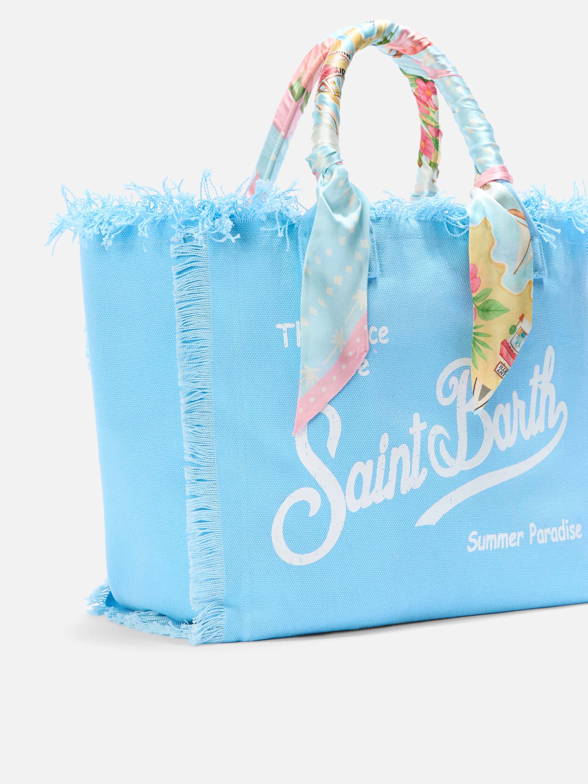 Light blue Canvas Vanity regular bag with removable twill - Image 3