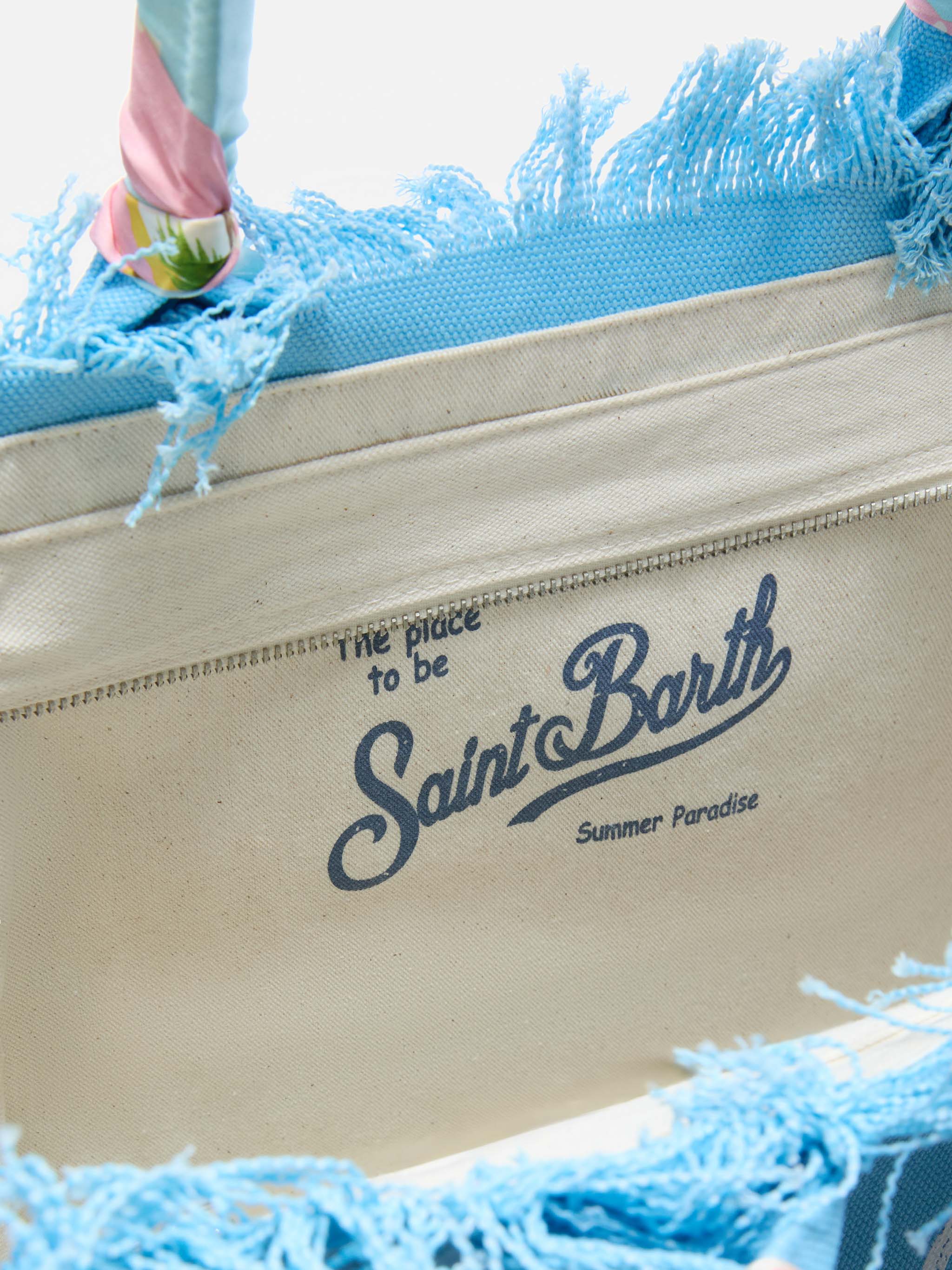 Light blue Canvas Vanity regular bag with removable twill - Image 4