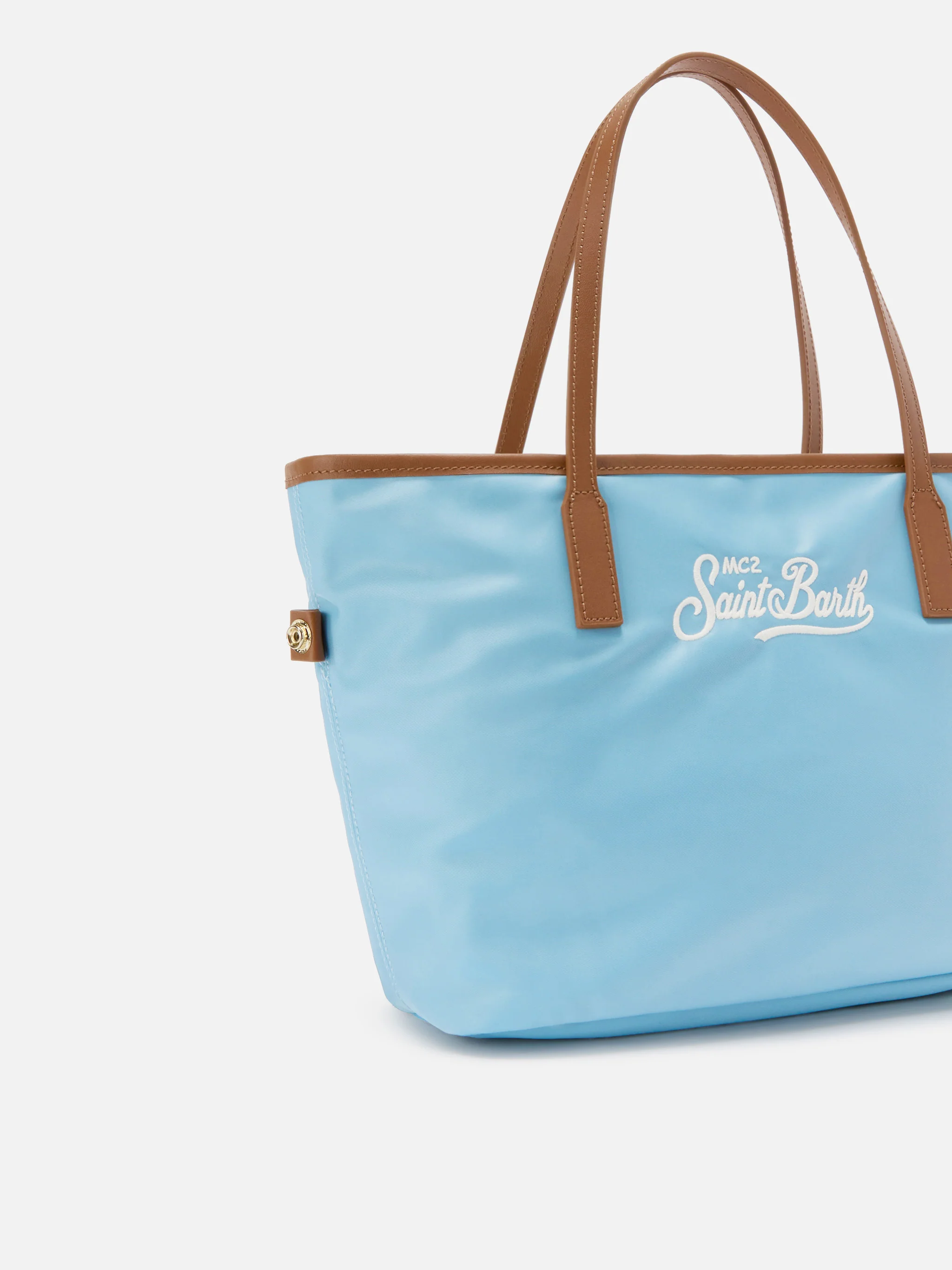 Light blue City medium nylon bag - Image 3
