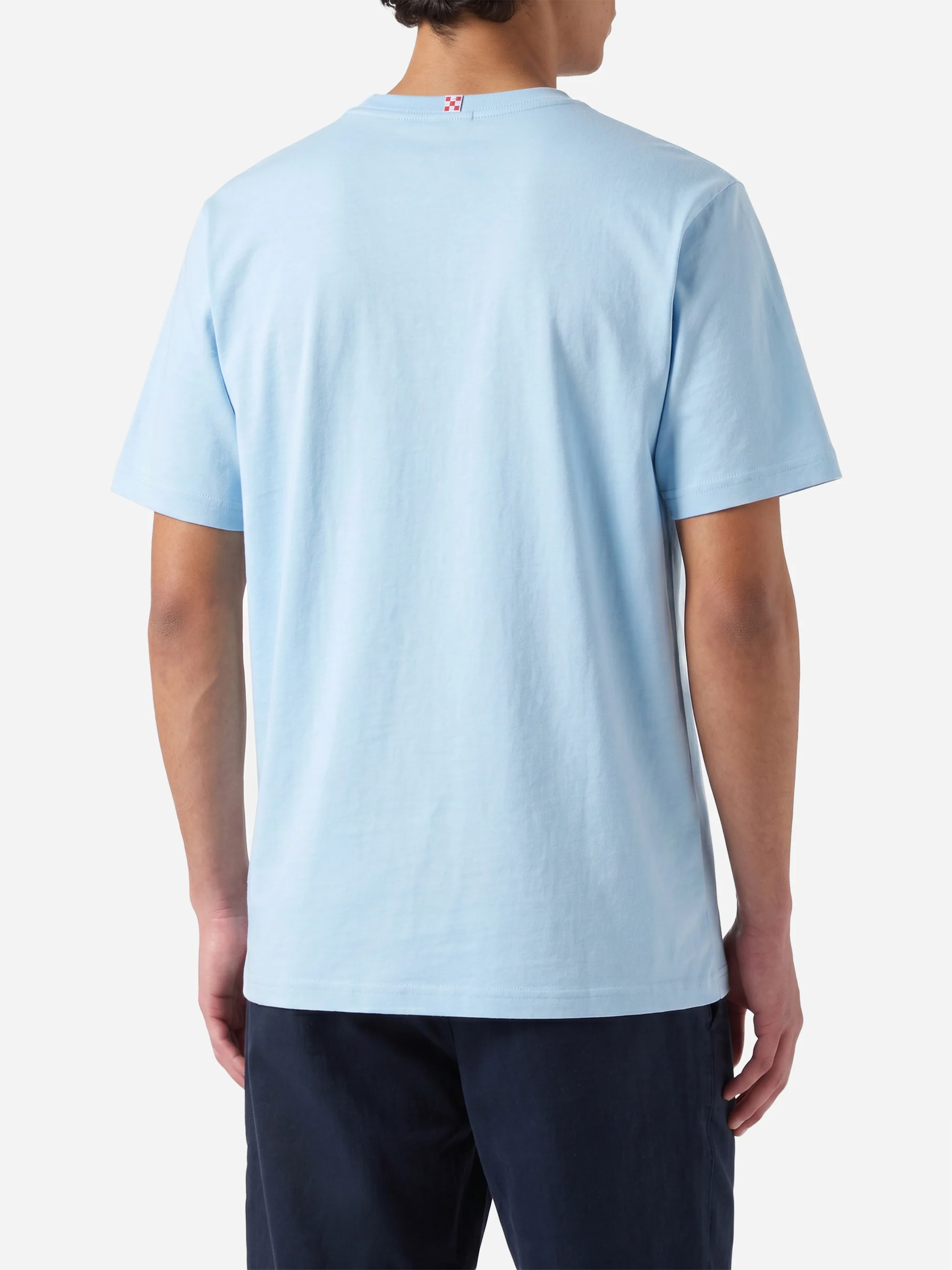 Light blue Man t-shirt with duck scooter print | Special Edition - Image 3