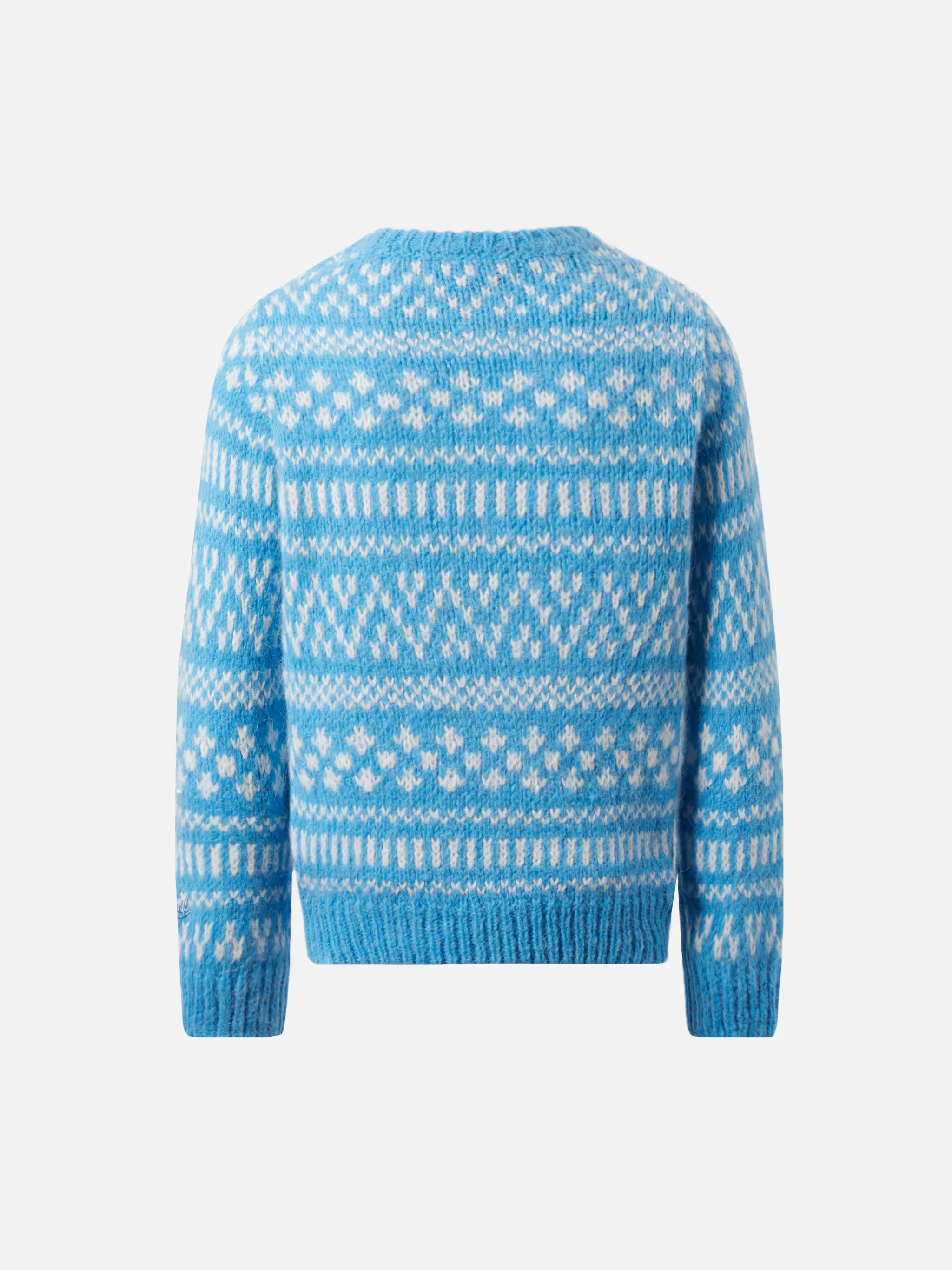 Light blue crewneck Douglas Soft with Prince of Chalet embroidery - Image 3