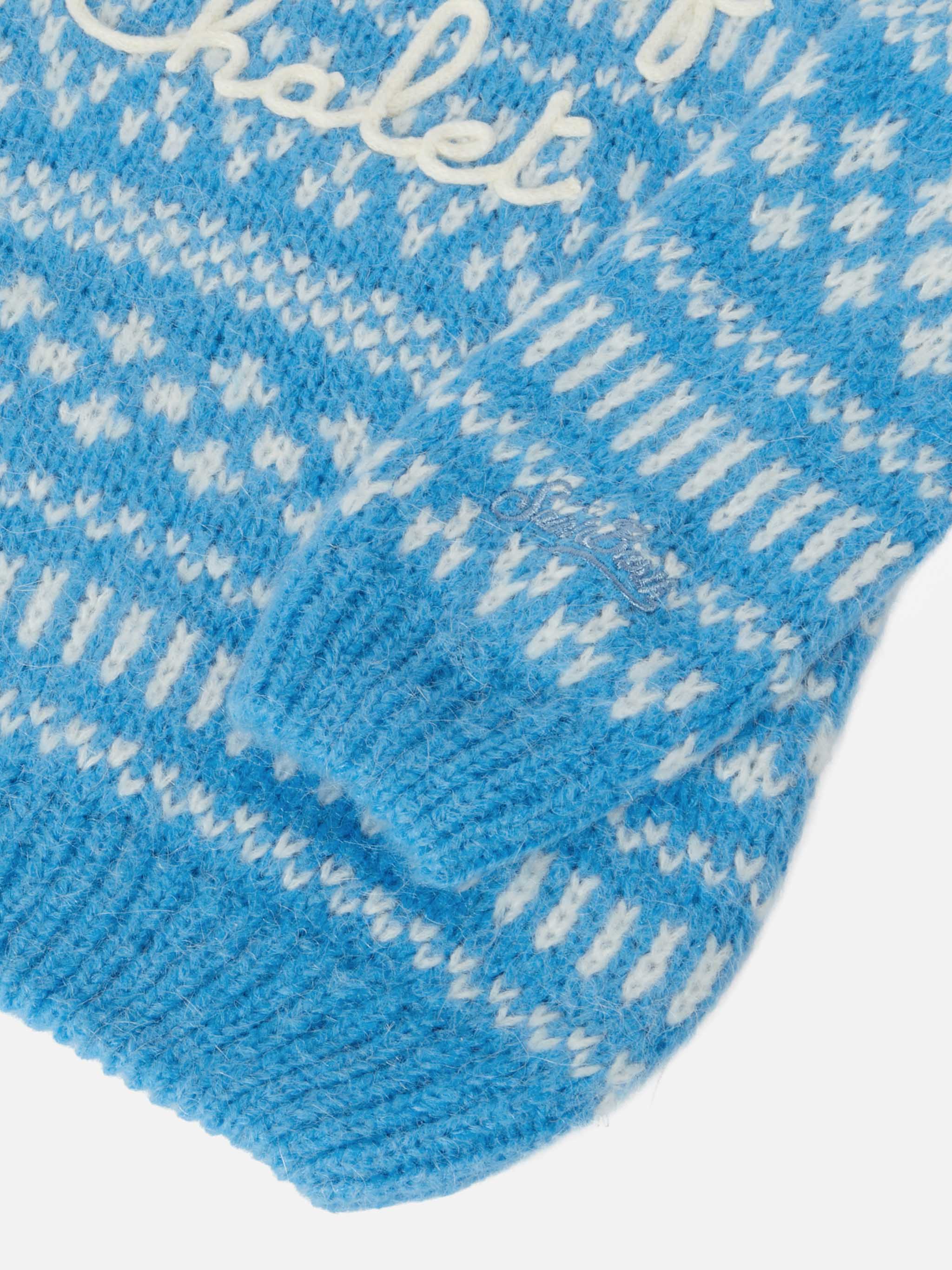 Light blue crewneck Douglas Soft with Prince of Chalet embroidery - Image 4