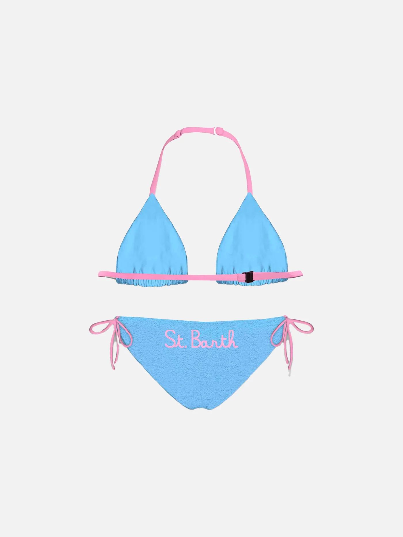 Girl light blue triangle bikini - Image 3