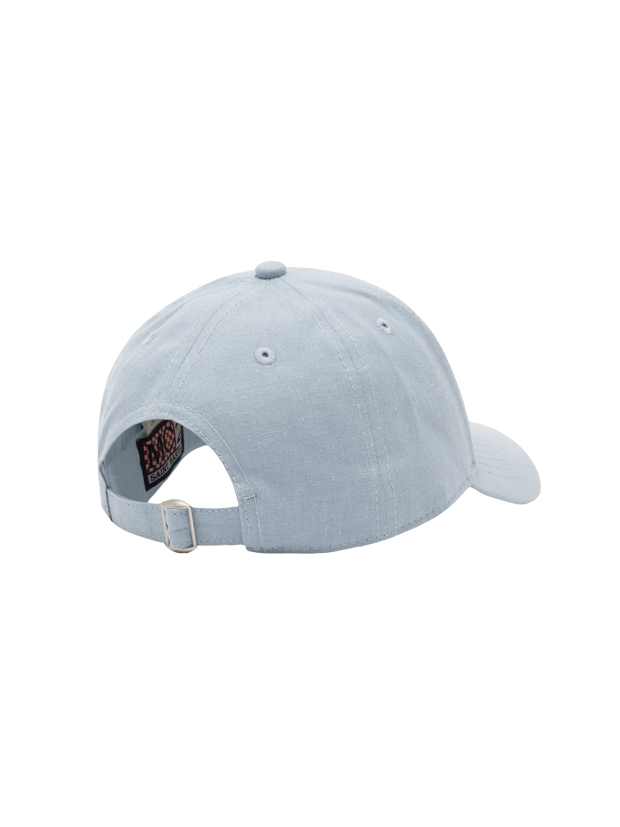 Light blue linen ball cap Baseball Jr with Saint Barth embroidery - Image 3
