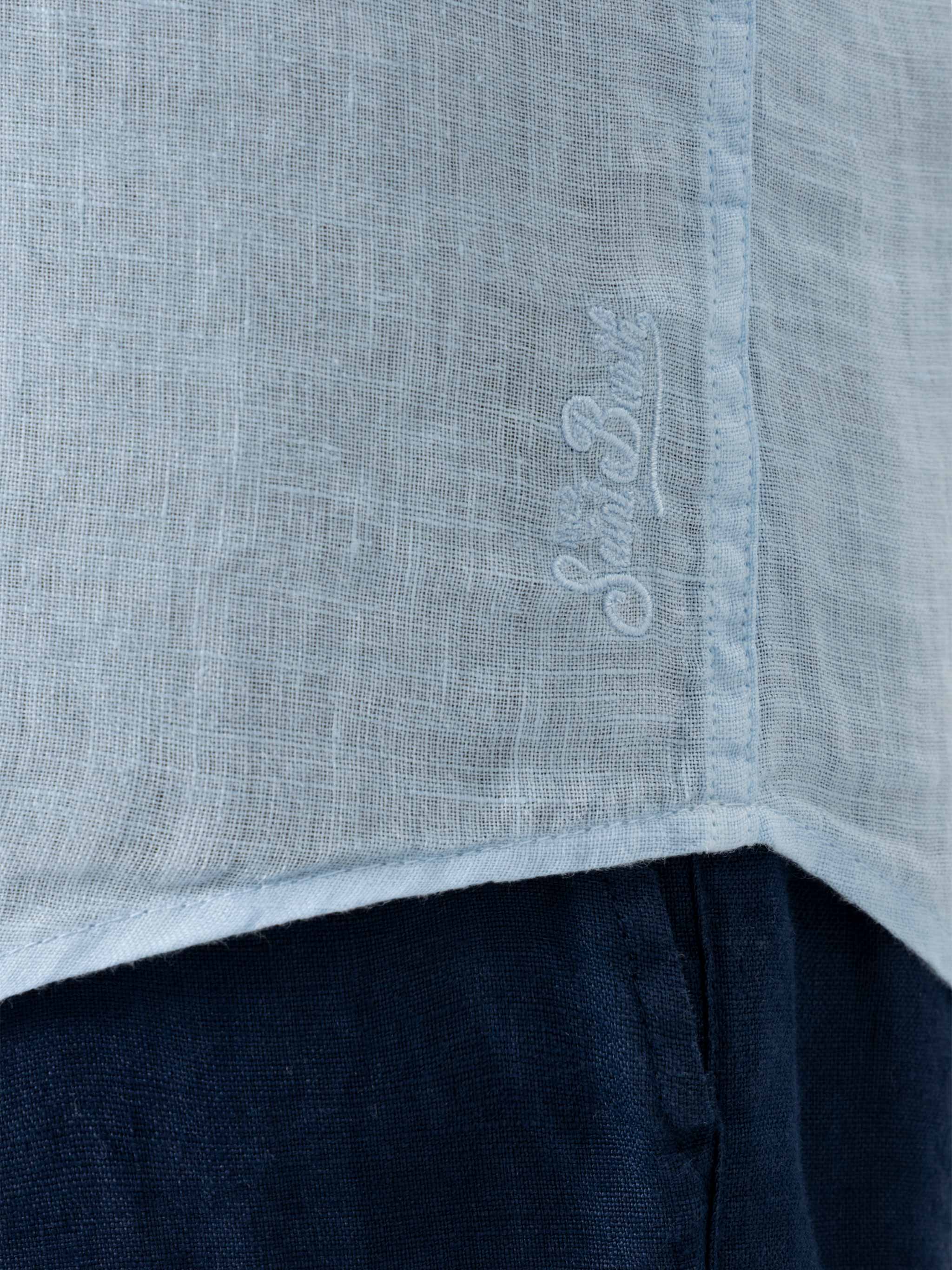 Light blue linen shirt Pamplona - Image 2