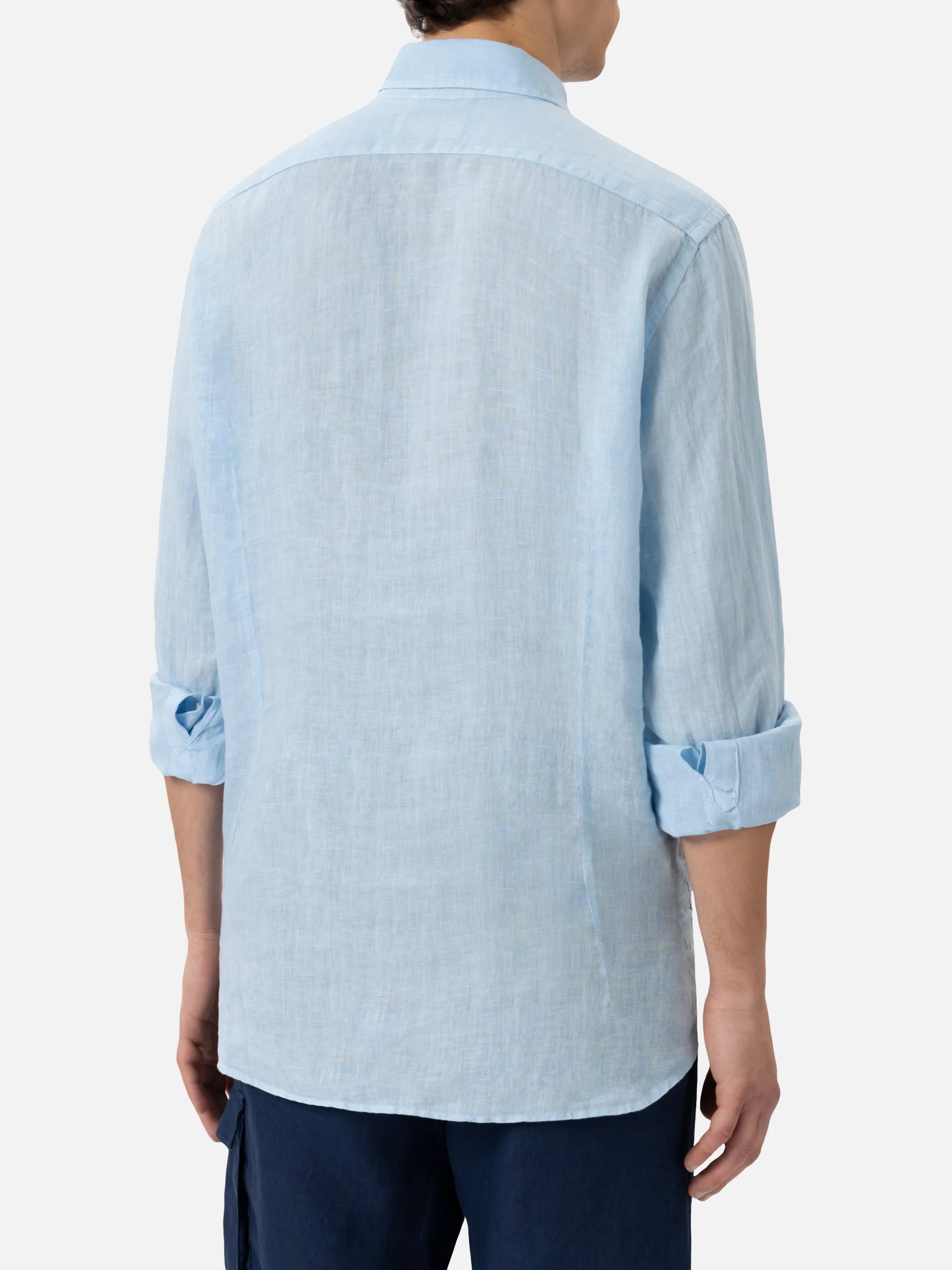 Light blue linen shirt Pamplona - Image 3