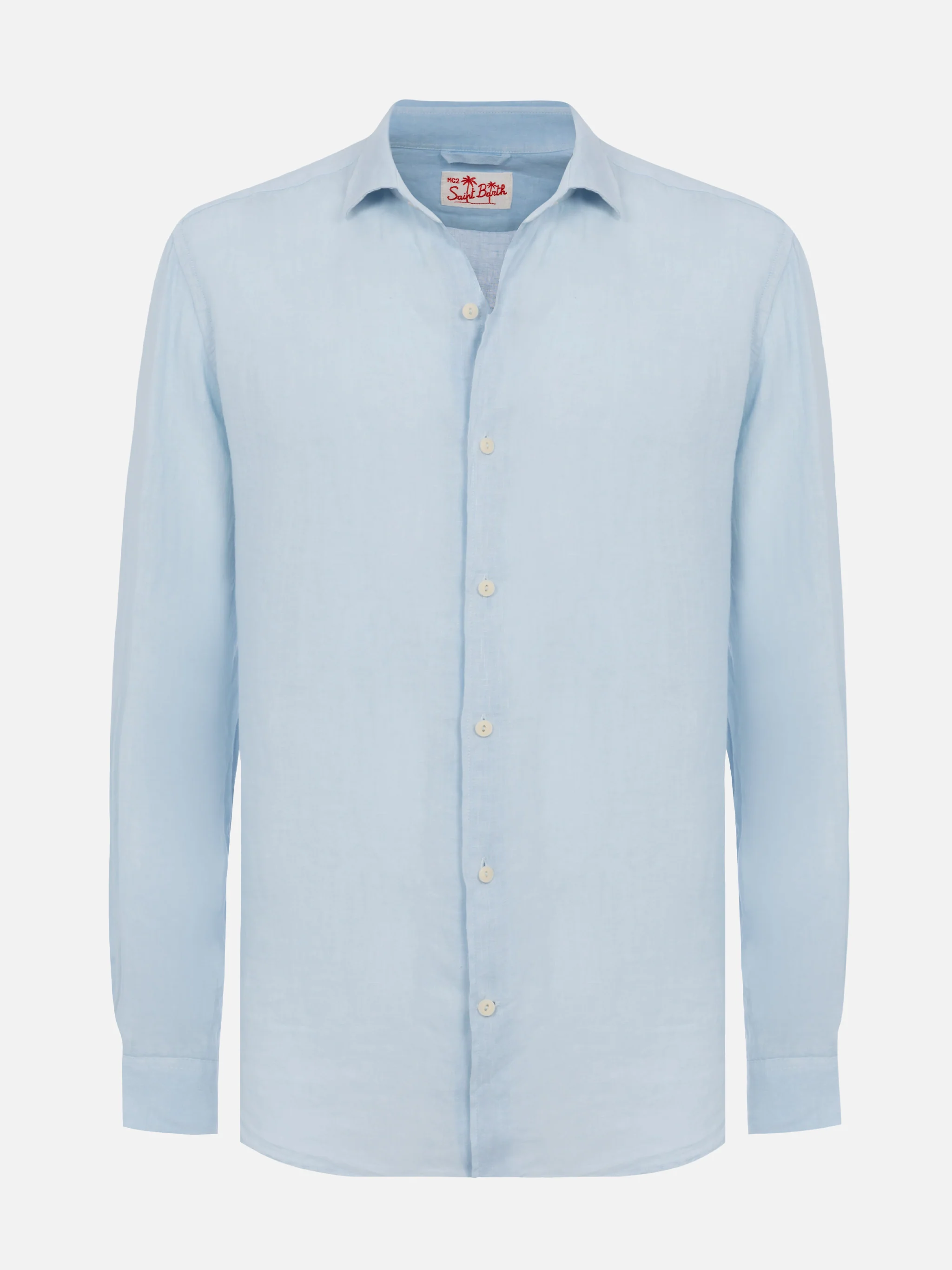 Light blue linen shirt Pamplona - Image 4