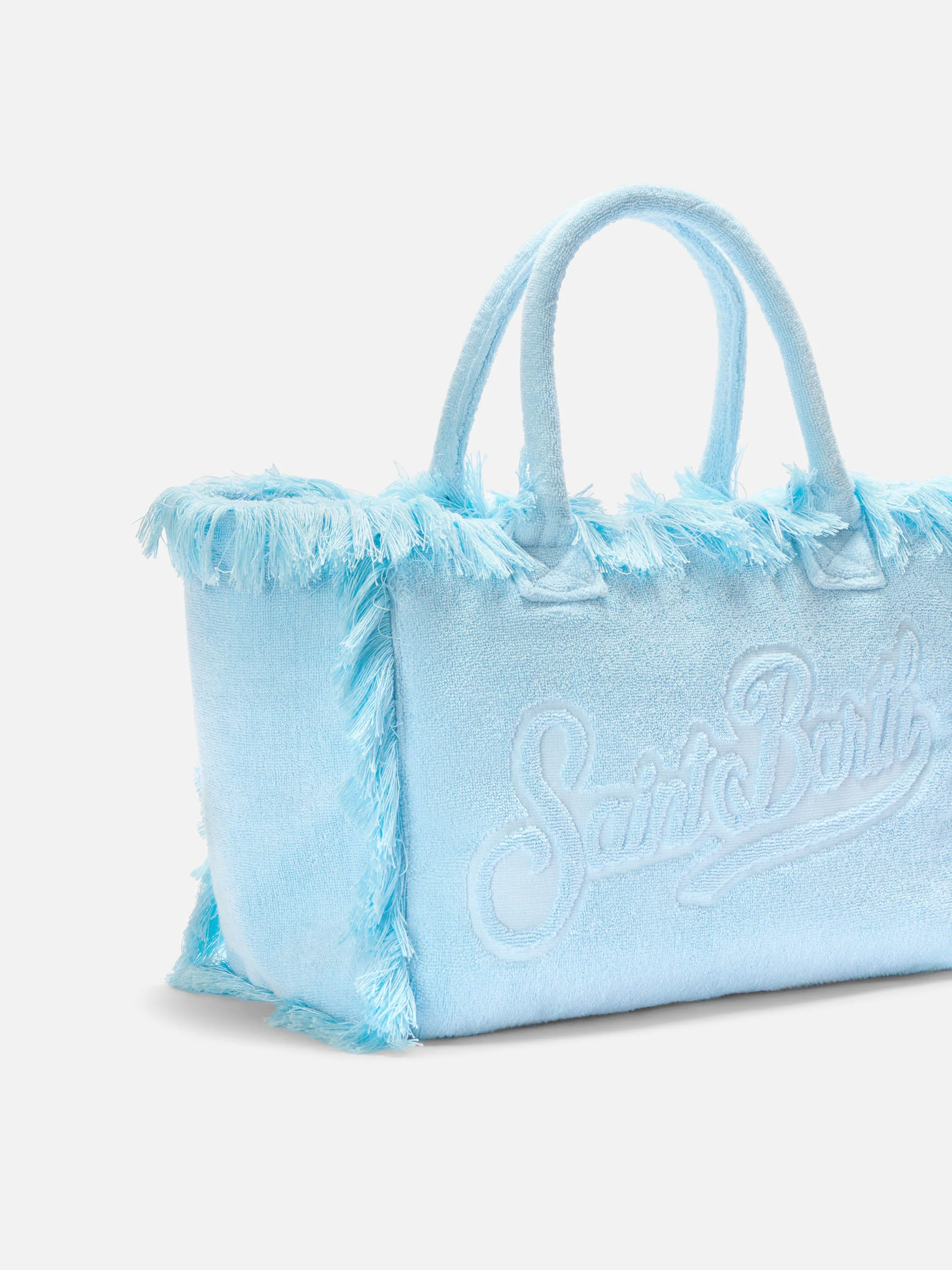 Light blue solid color terry effect Vanity regular bag - Image 3