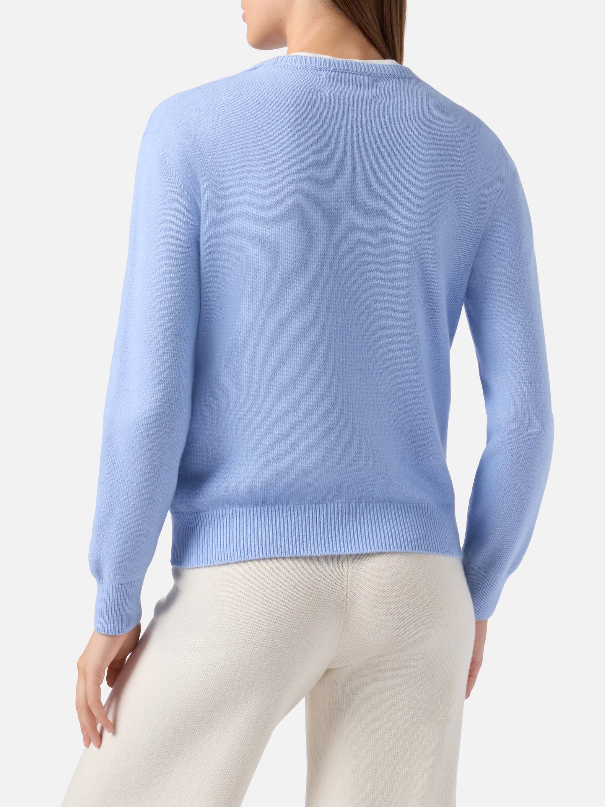 Light blue sweater New Queen with Nessuno te l'ha chiesto embroidery - Image 5