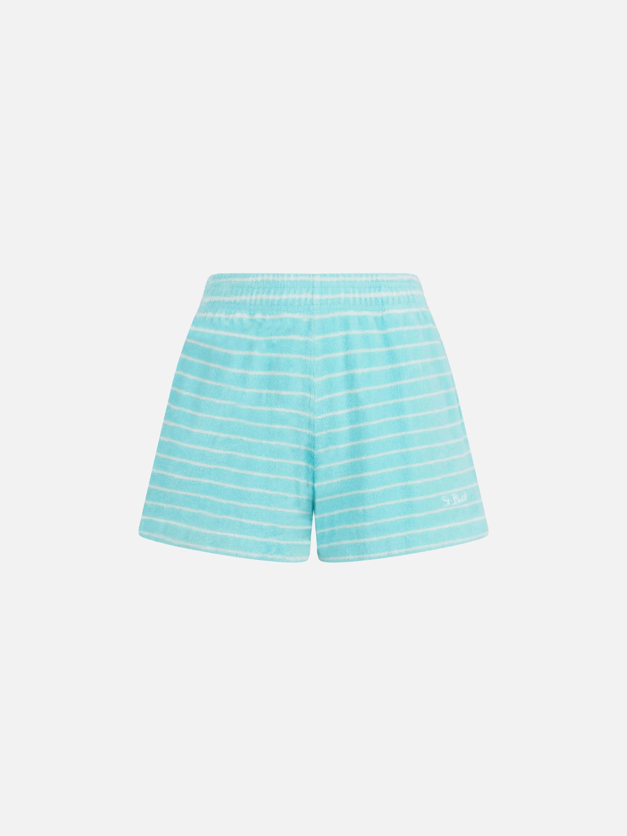 Striped terry Cate pull up shorts - Image 4