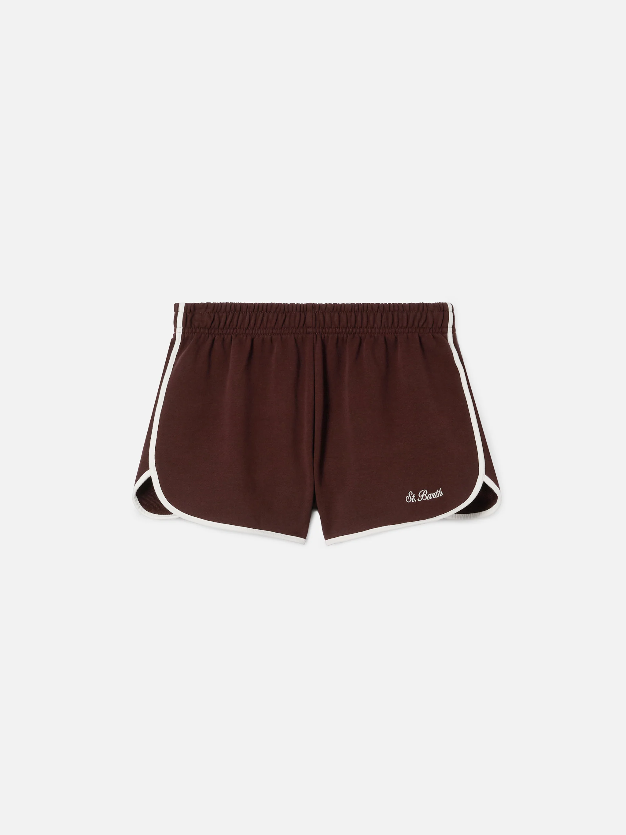 Light brown Francine cotton shorts with contrast trims - Image 4