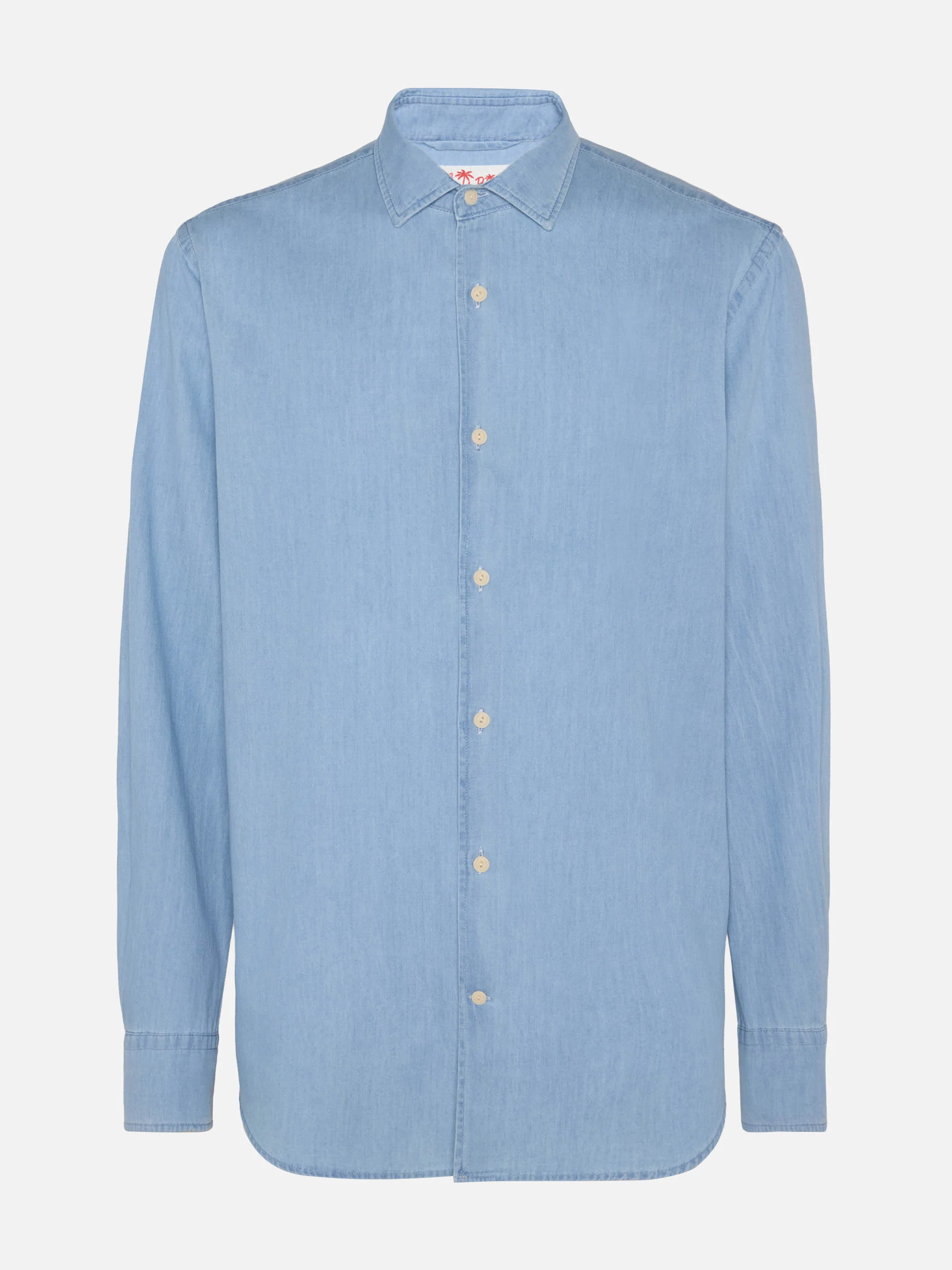 Light denim blue chambray shirt Pamplona - Image 4