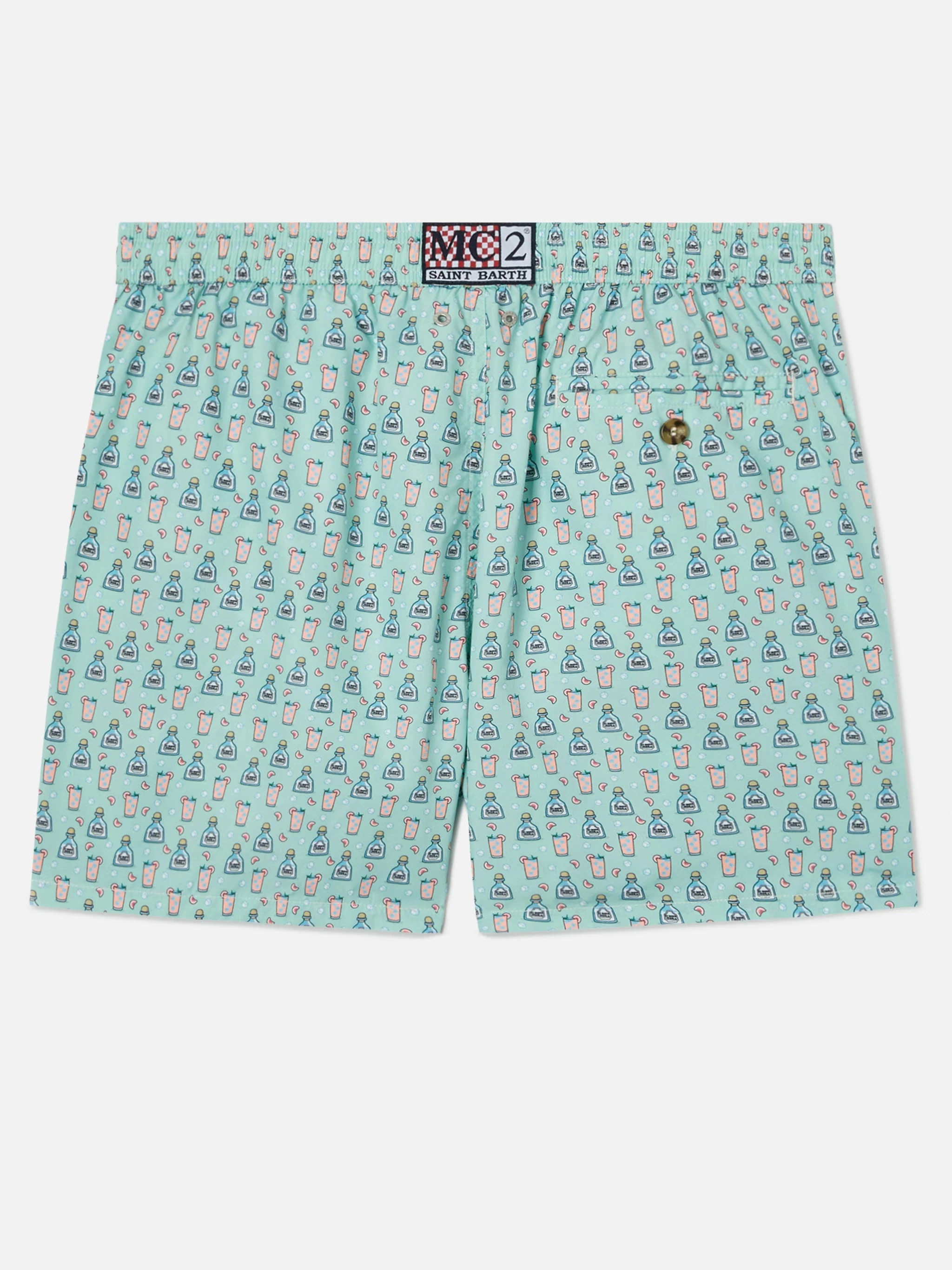 Light green Lighting Micro swim shorts with paloma all-over print - Image 2