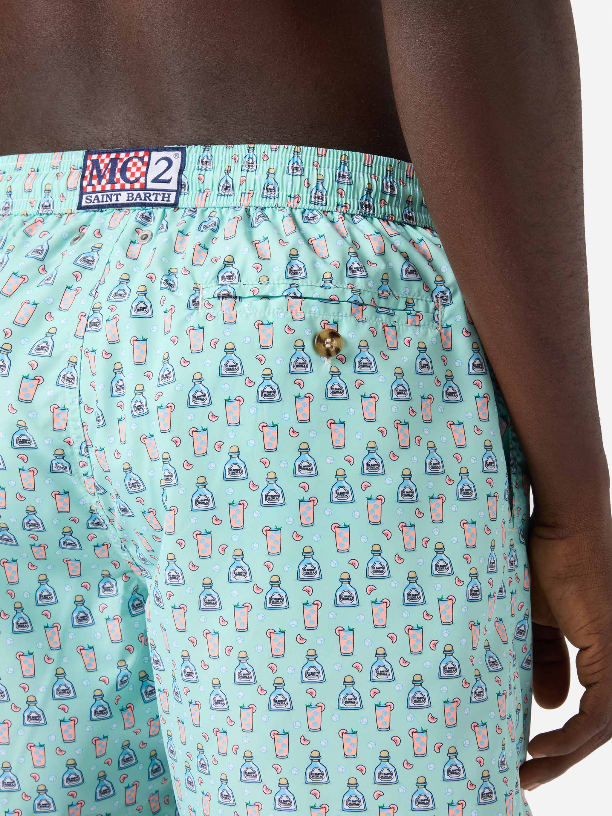 Light green Lighting Micro swim shorts with paloma all-over print - Image 6