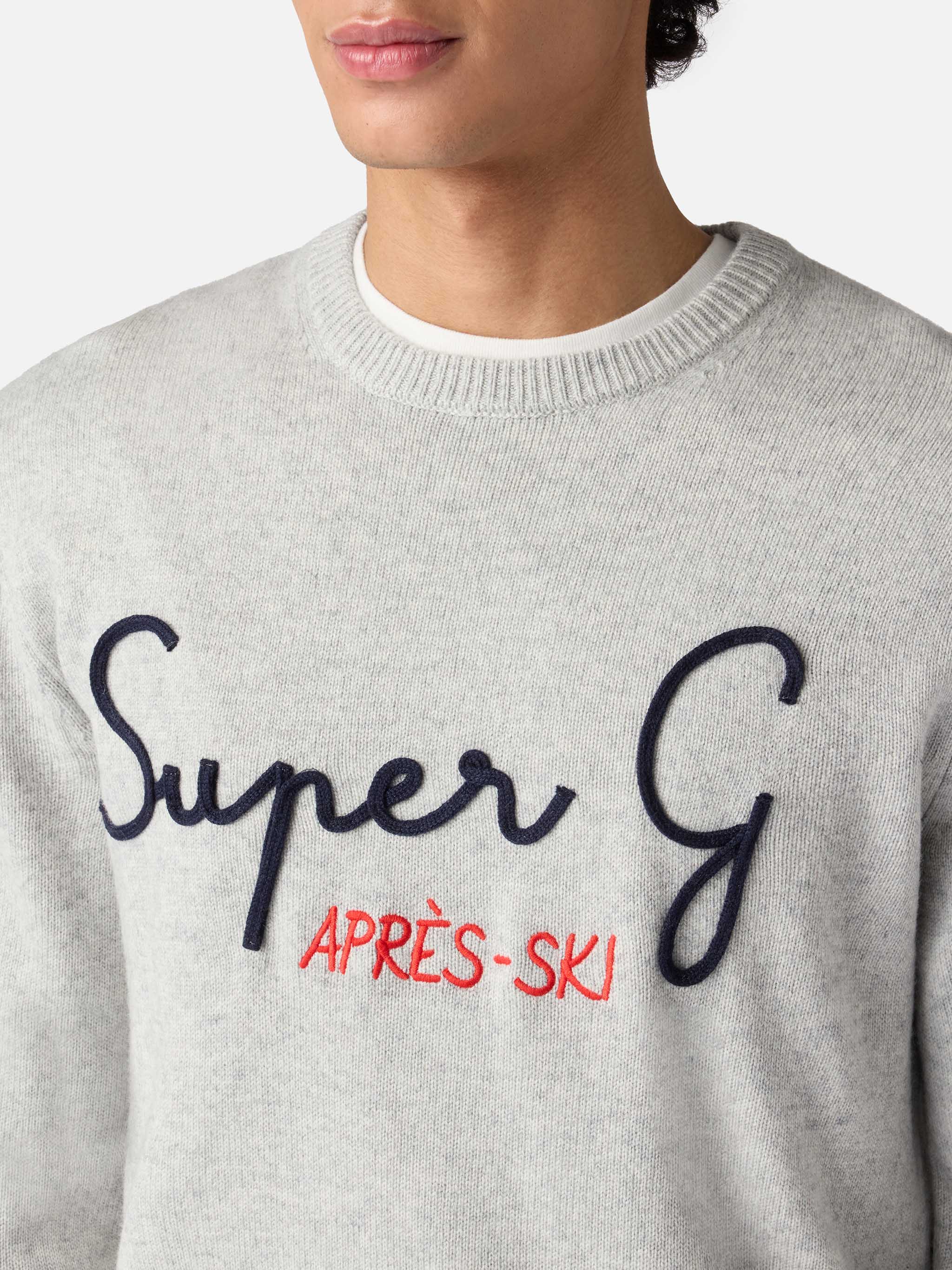 Light grey sweater Heron with super G embroidery | SUPER G SPECIAL EDITION - Image 2